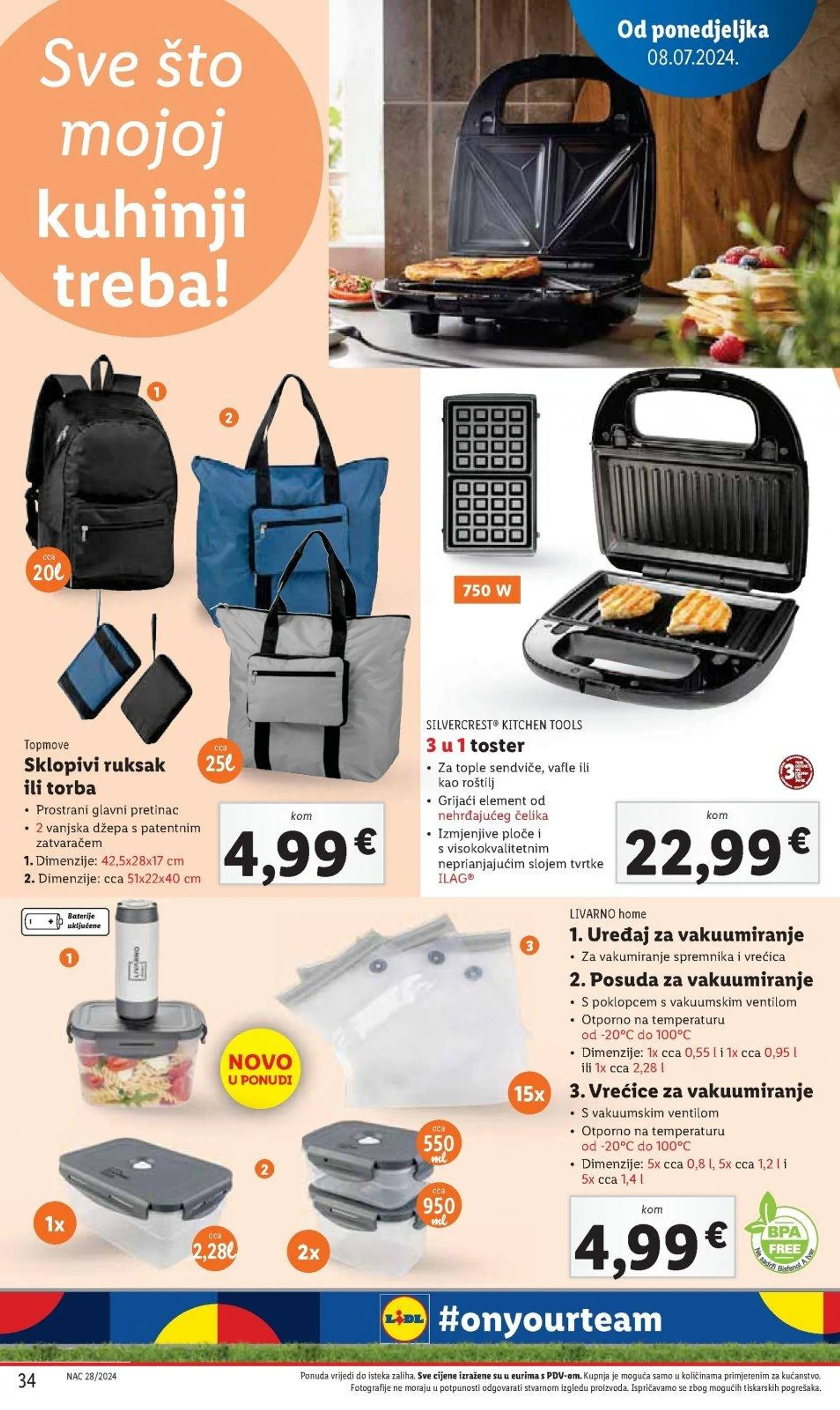 Katalog Lidl katalog do 14.07.2024 od 4. srpnja do 14. srpnja 2024. - Pregled Stranica 34