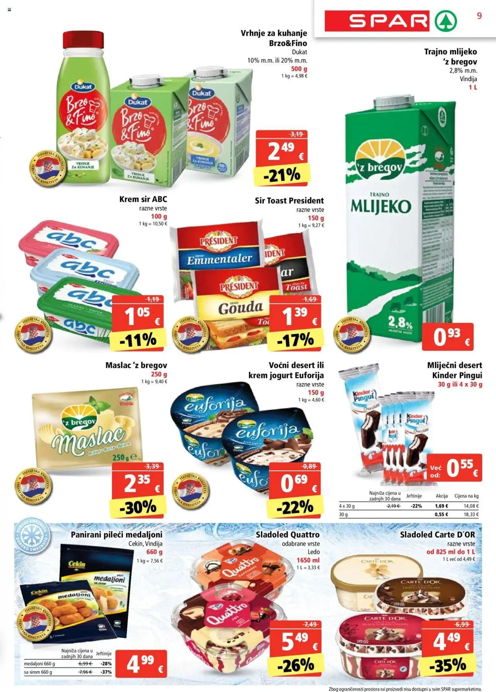 Katalog Katalog Spar od 7. kolovoza do 13. kolovoza 2024. - Pregled Stranica 9