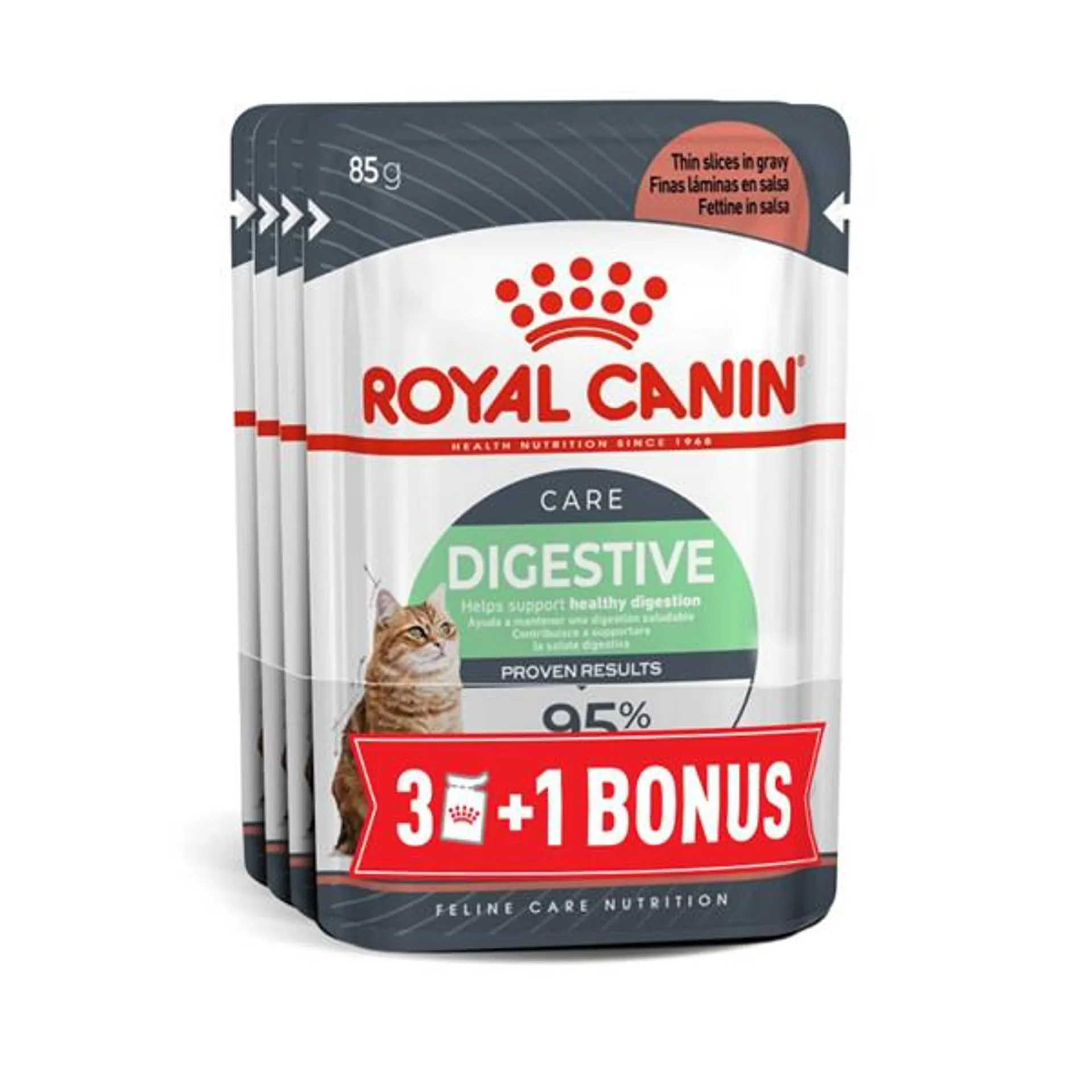 ROYAL CANIN vrećica za mačke FCN Digestive Sensitive u umaku 85g, 3+1 BONUS