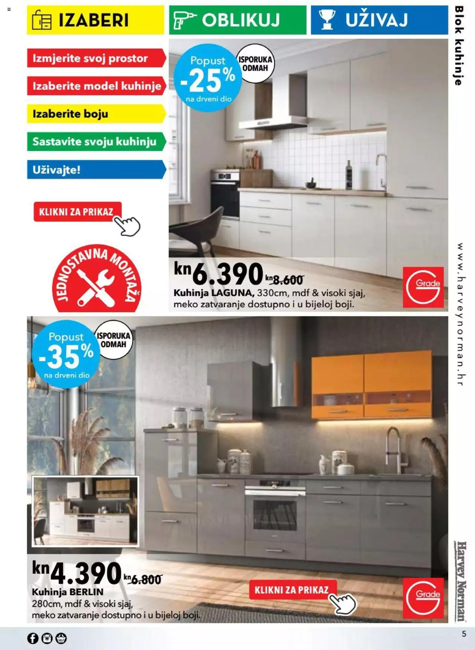 Katalog Katalog Blok kuhinje Harvey Norman od 12. ožujka do 31. prosinca 2023. - Pregled Stranica 5