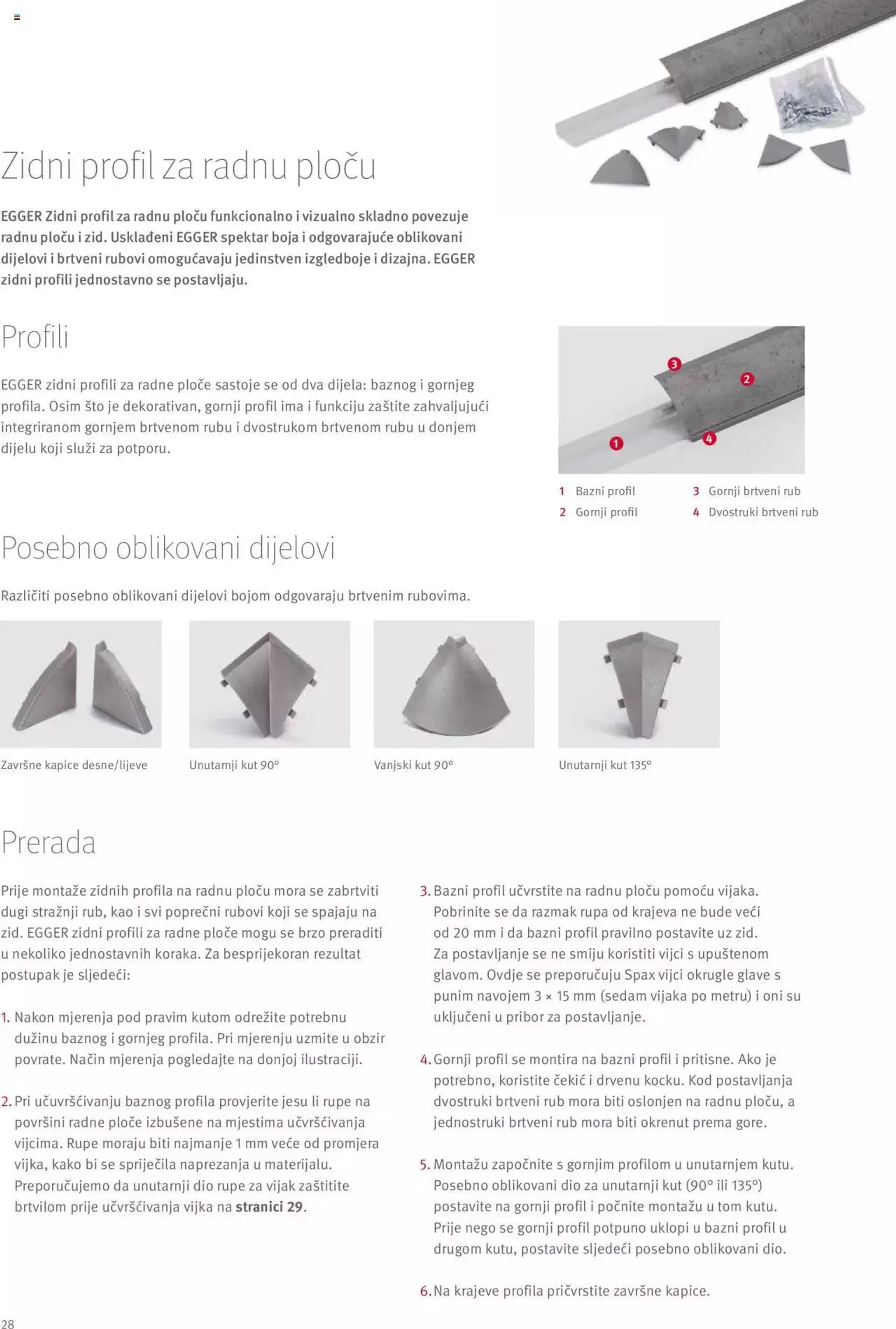 Katalog Katalog Egger radne ploče - Upute za preradu i dodaci Elgrad od 1. travnja do 31. prosinca 2024. - Pregled Stranica 28