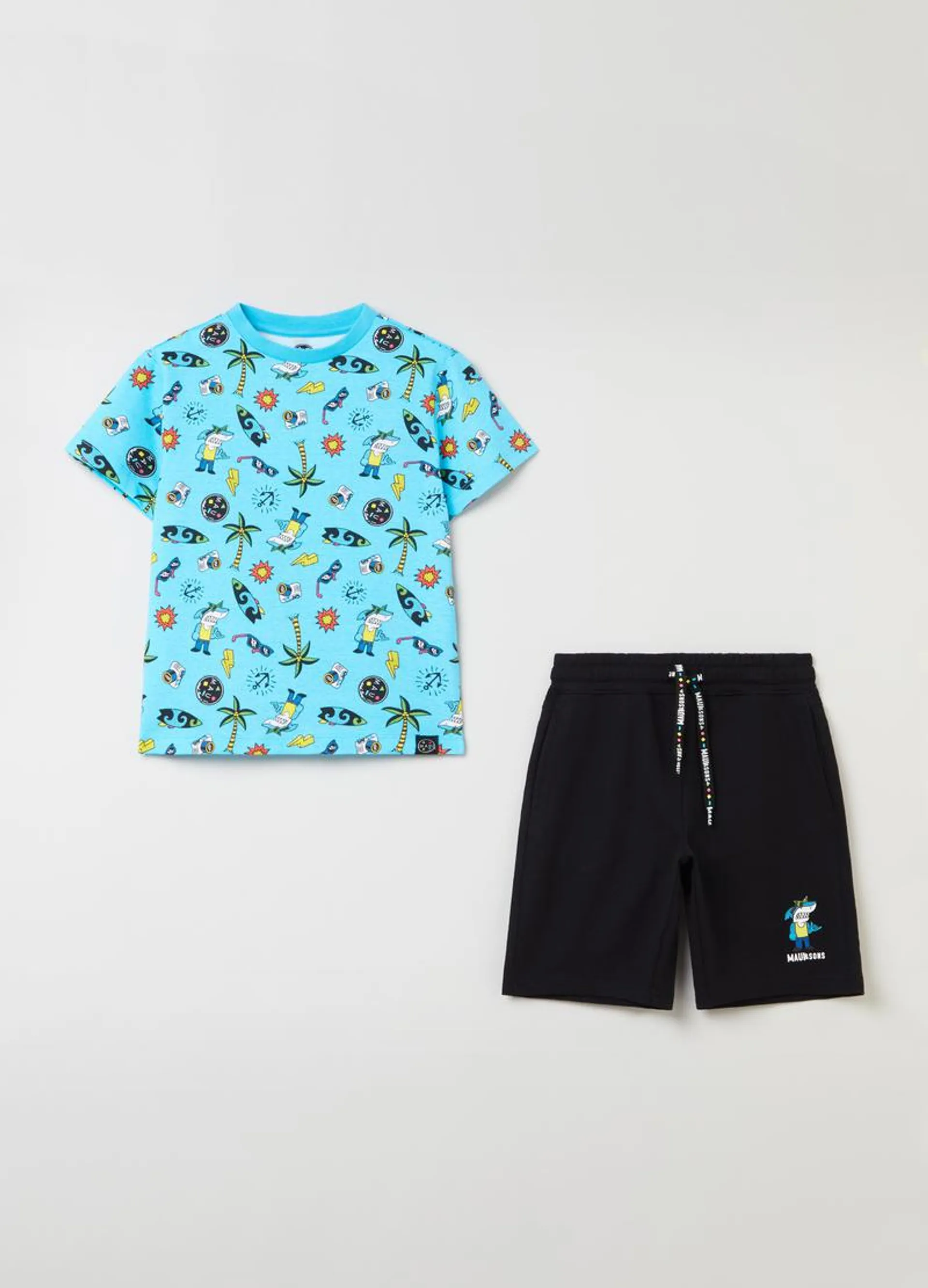 Cotton jogging set by Maui and Sons print