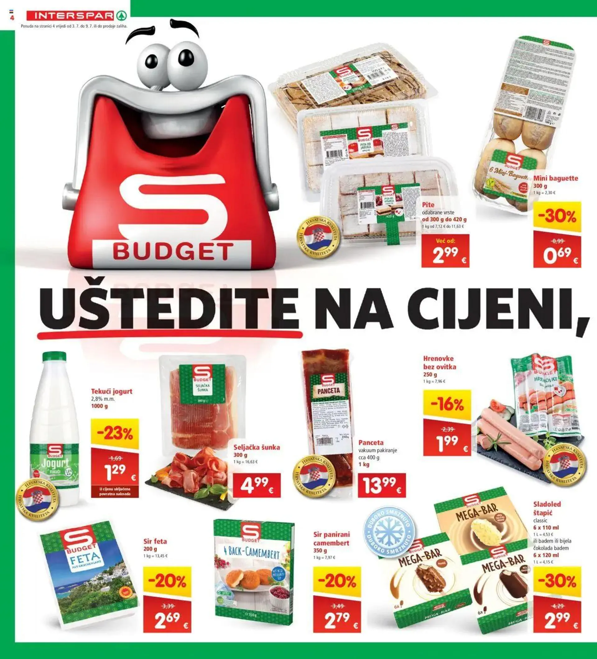 Katalog Katalog Interspar od 3. srpnja do 9. srpnja 2024. - Pregled Stranica 4