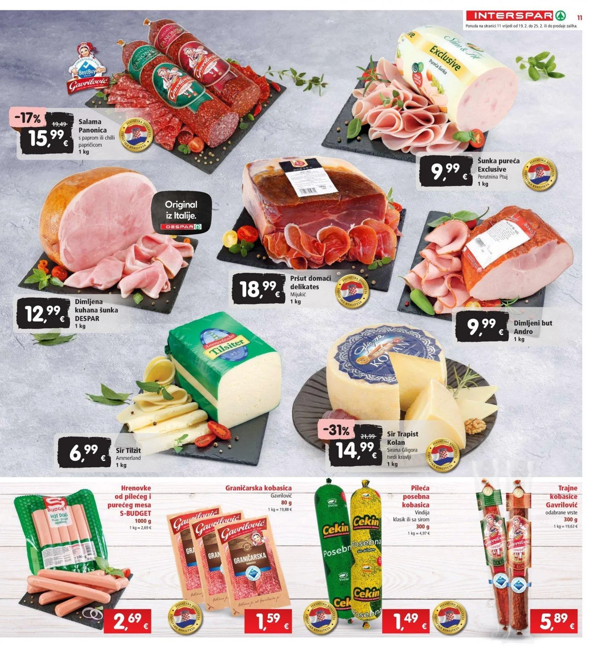 Katalog Interspar katalog do 25.02.2025 od 19. veljače do 25. veljače 2025. - Pregled Stranica 11