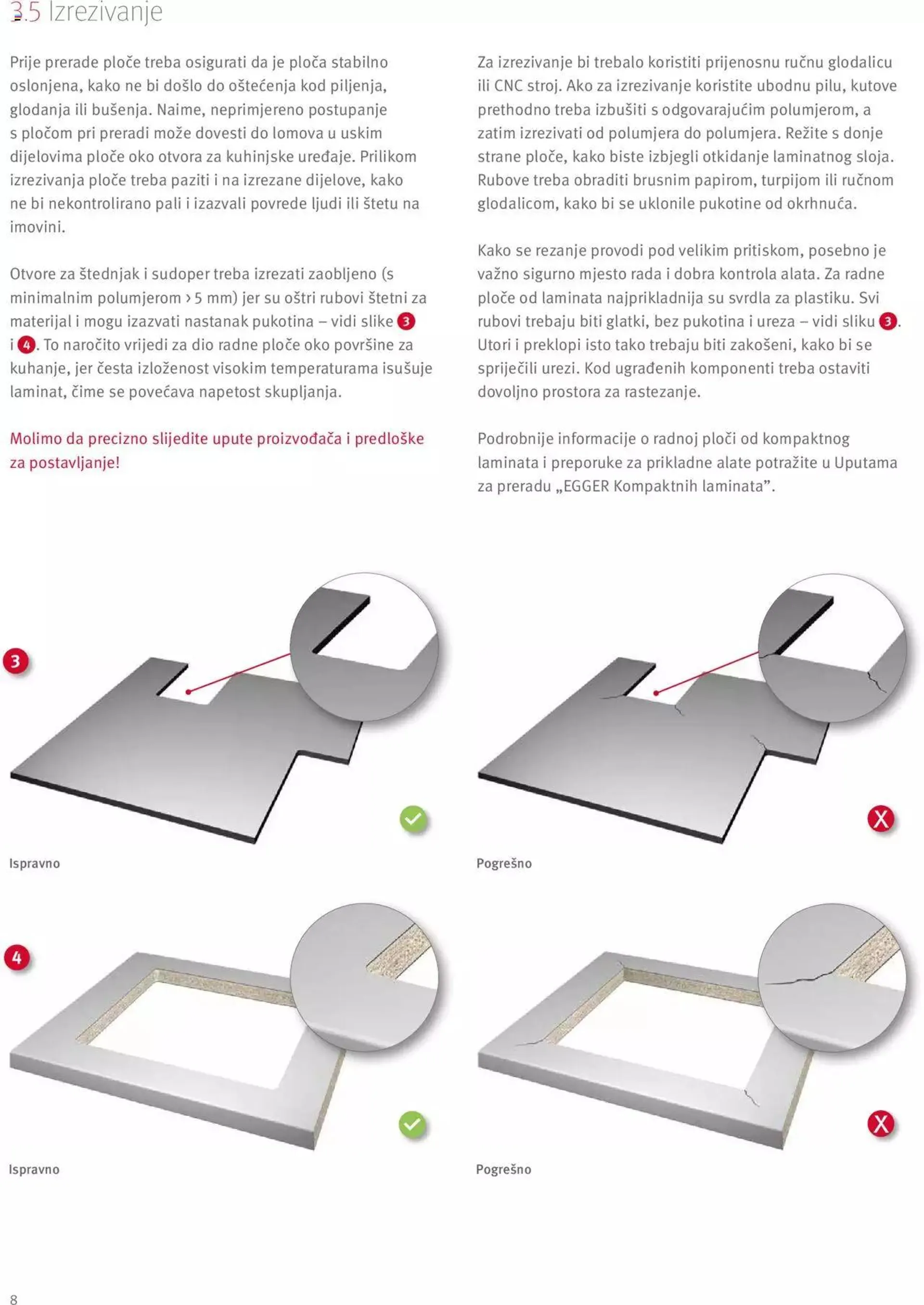 Katalog Katalog Egger radne ploče - Upute za preradu i dodaci Elgrad od 1. travnja do 31. prosinca 2024. - Pregled Stranica 8