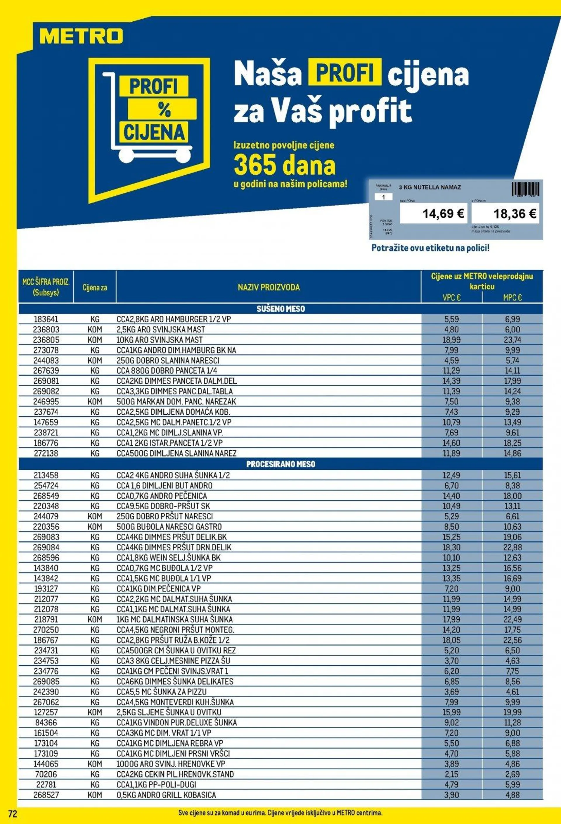 Katalog Metro katalog do 31.01.2025 od 9. siječnja do 31. siječnja 2025. - Pregled Stranica 72