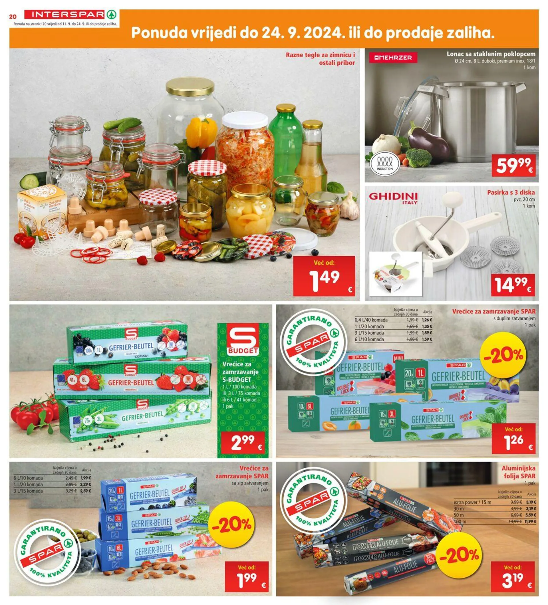 Katalog Spar od 11. rujna do 18. rujna 2024. - Pregled Stranica 20