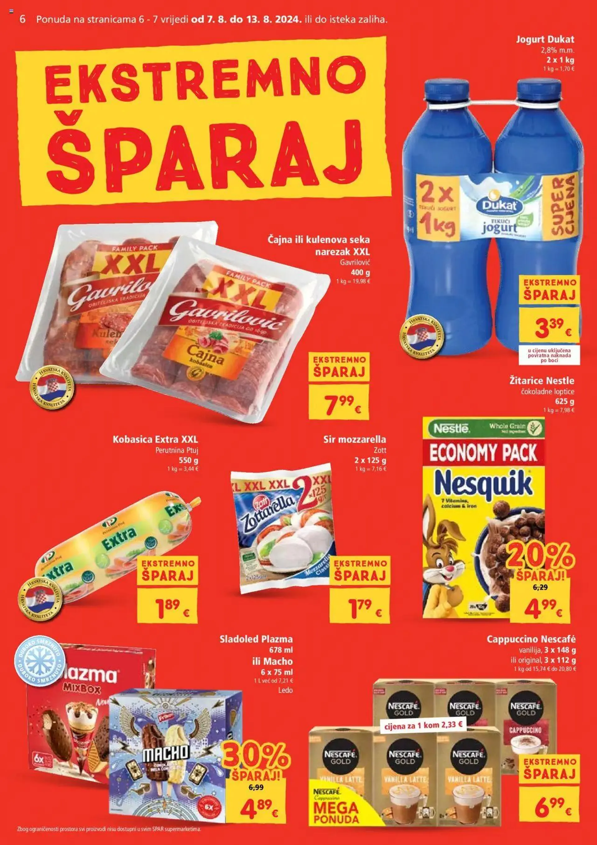 Katalog Katalog Spar od 7. kolovoza do 13. kolovoza 2024. - Pregled Stranica 6