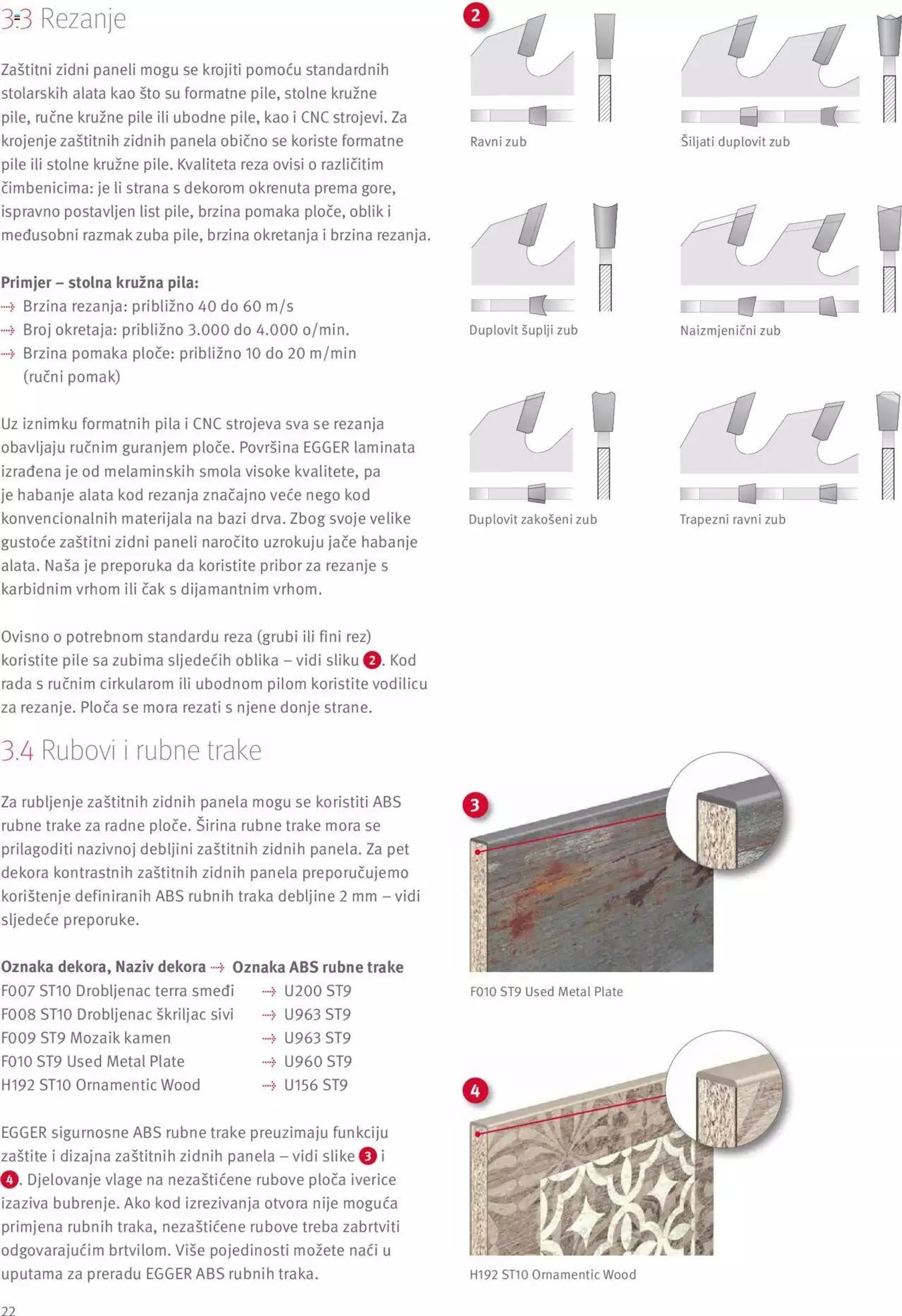 Katalog Katalog Egger radne ploče - Upute za preradu i dodaci Elgrad od 1. travnja do 31. prosinca 2023. - Pregled Stranica 22