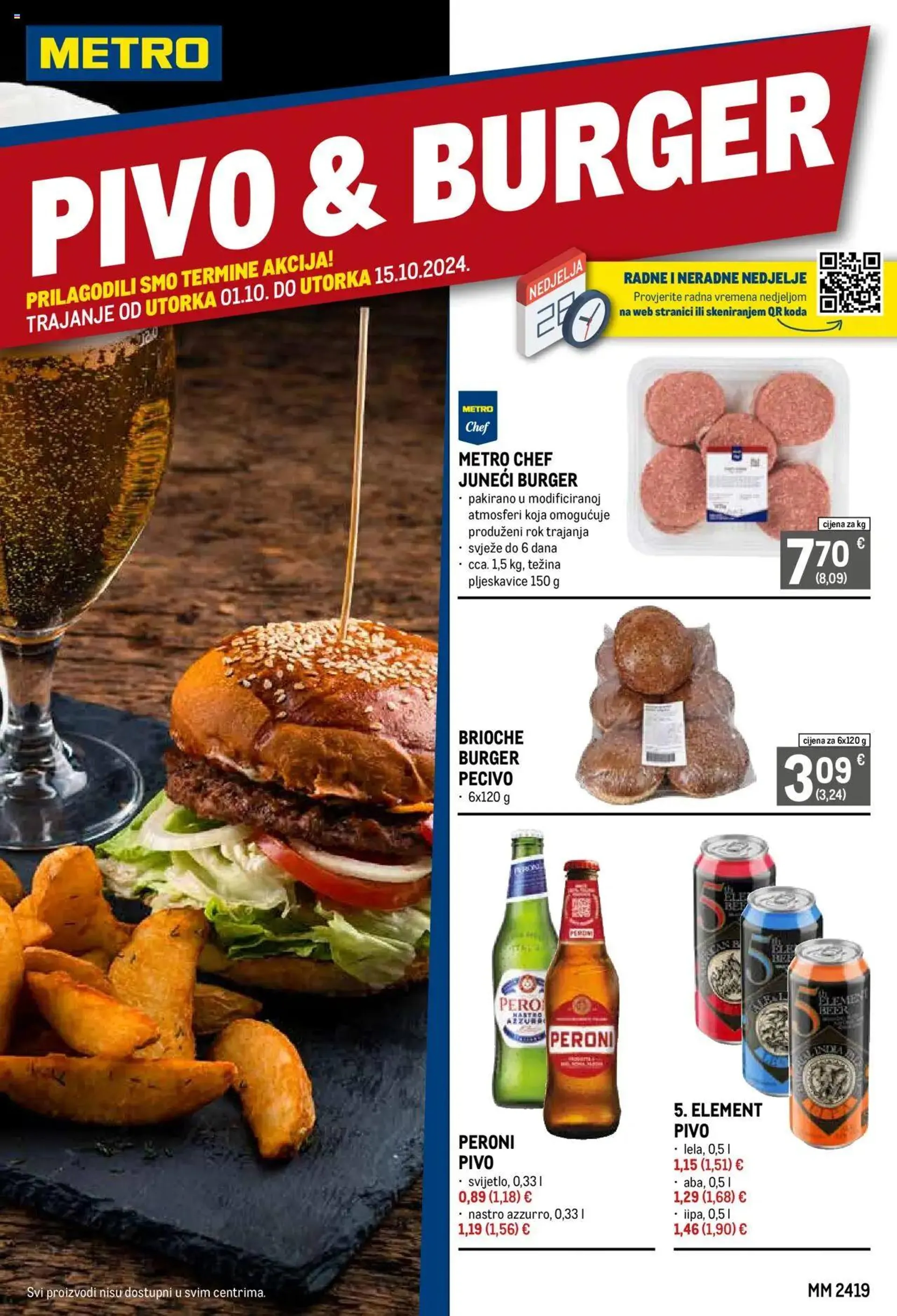 Katalog Metro - Metro Croatia - Pivo i burgeri od 1. listopada do 15. listopada 2024. - Pregled Stranica 1