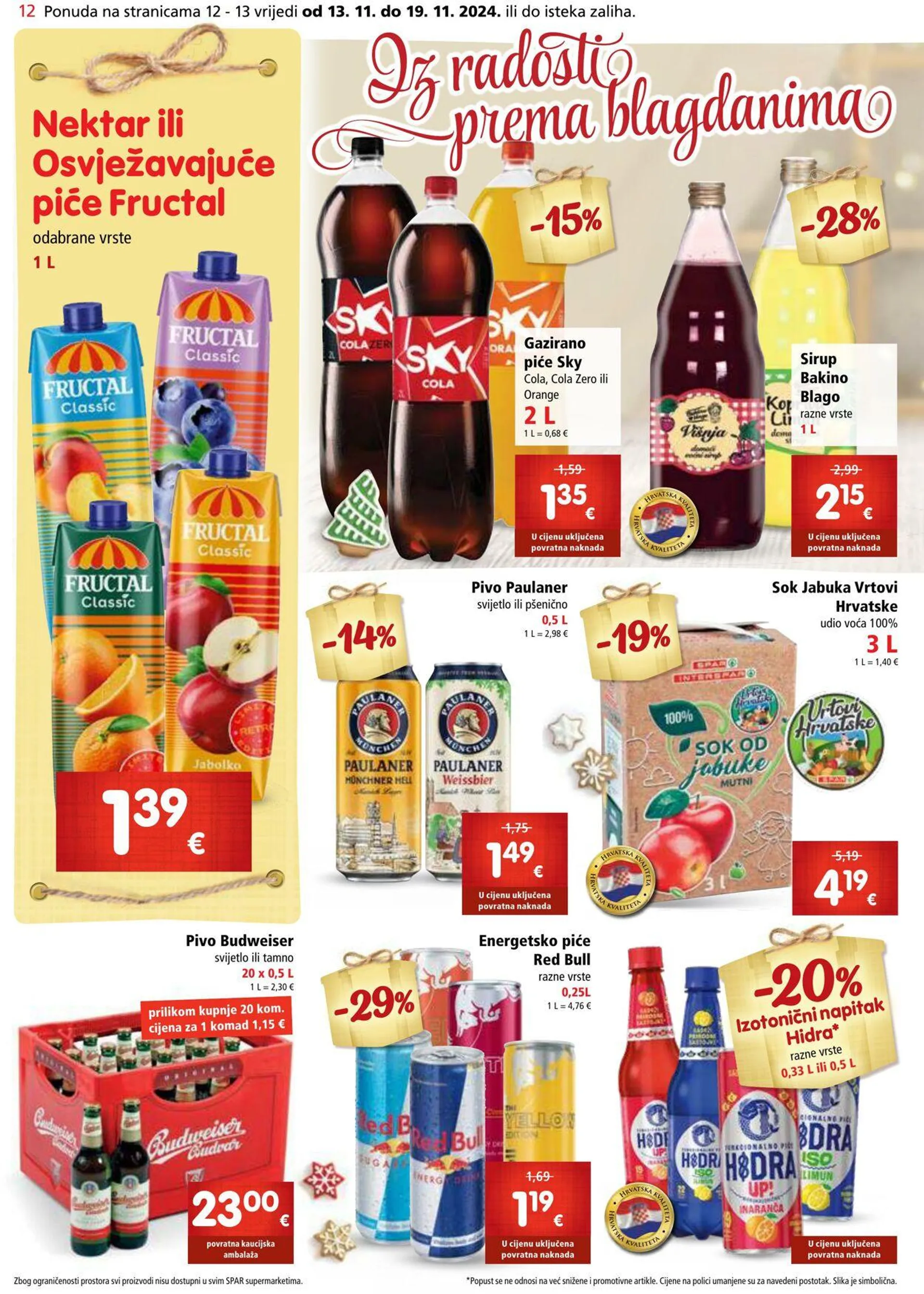 Katalog Spar od 13. studenoga do 19. studenoga 2024. - Pregled Stranica 12