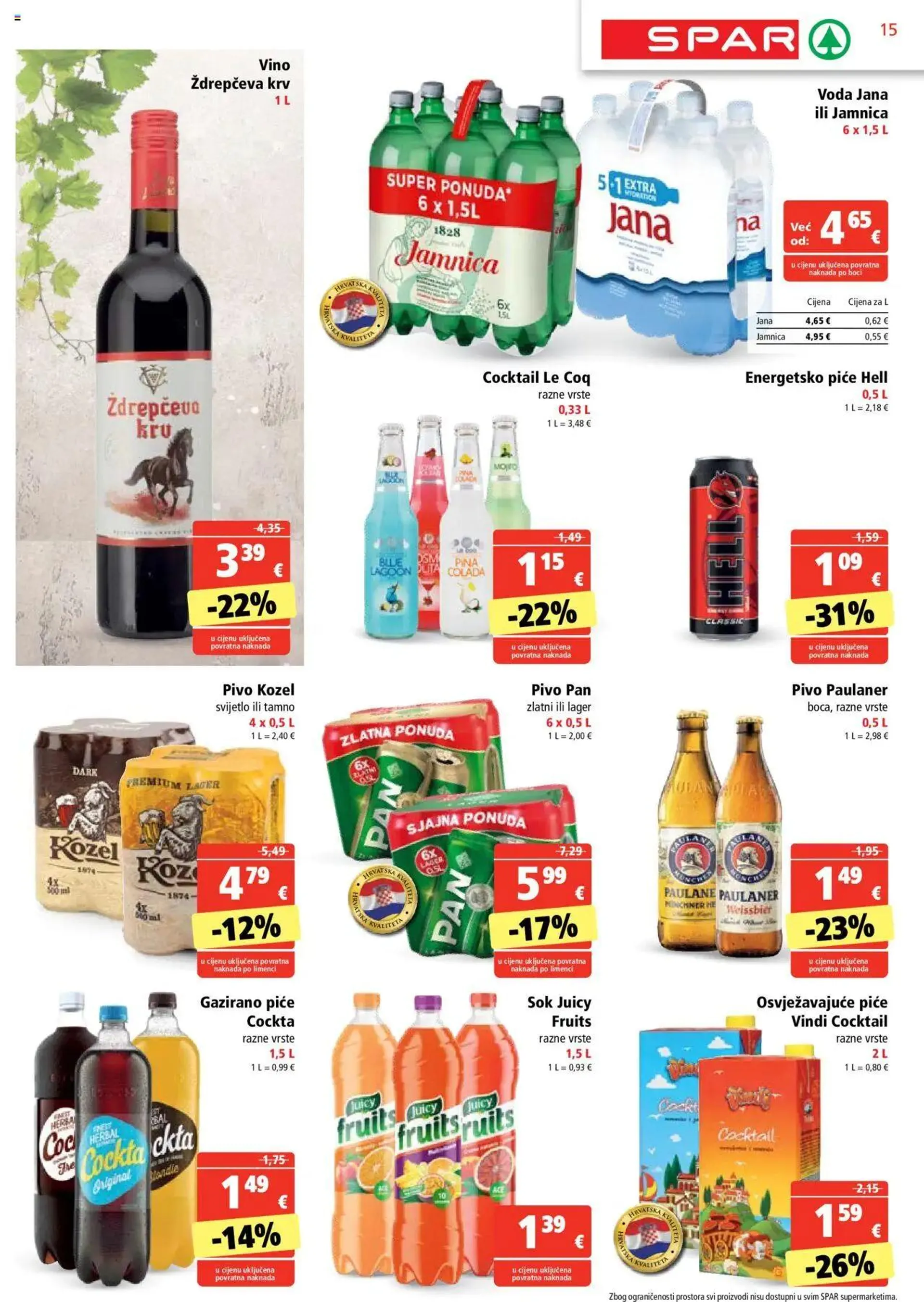 Katalog Katalog Spar od 7. kolovoza do 13. kolovoza 2024. - Pregled Stranica 15