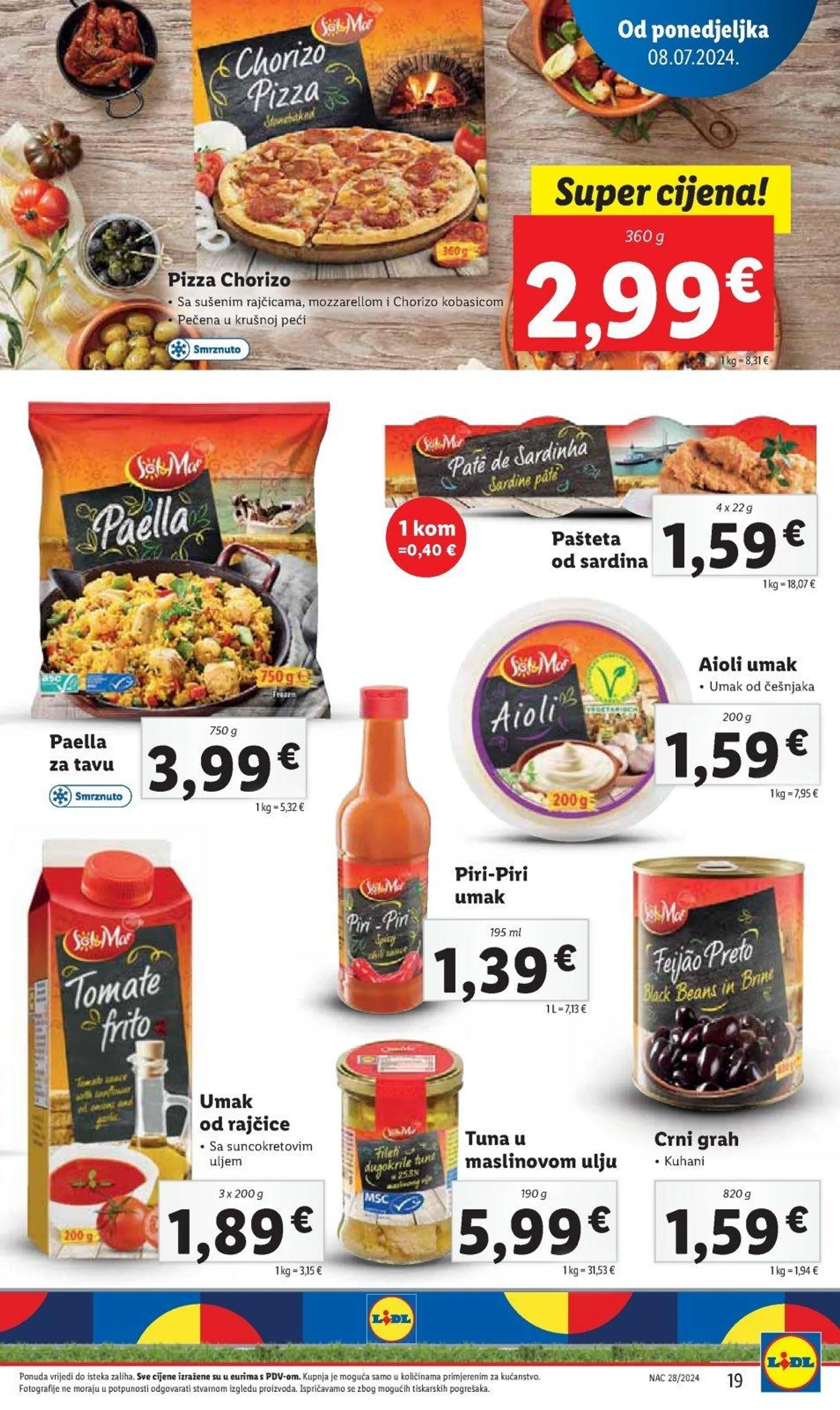 Katalog Lidl katalog do 14.07.2024 od 4. srpnja do 14. srpnja 2024. - Pregled Stranica 19