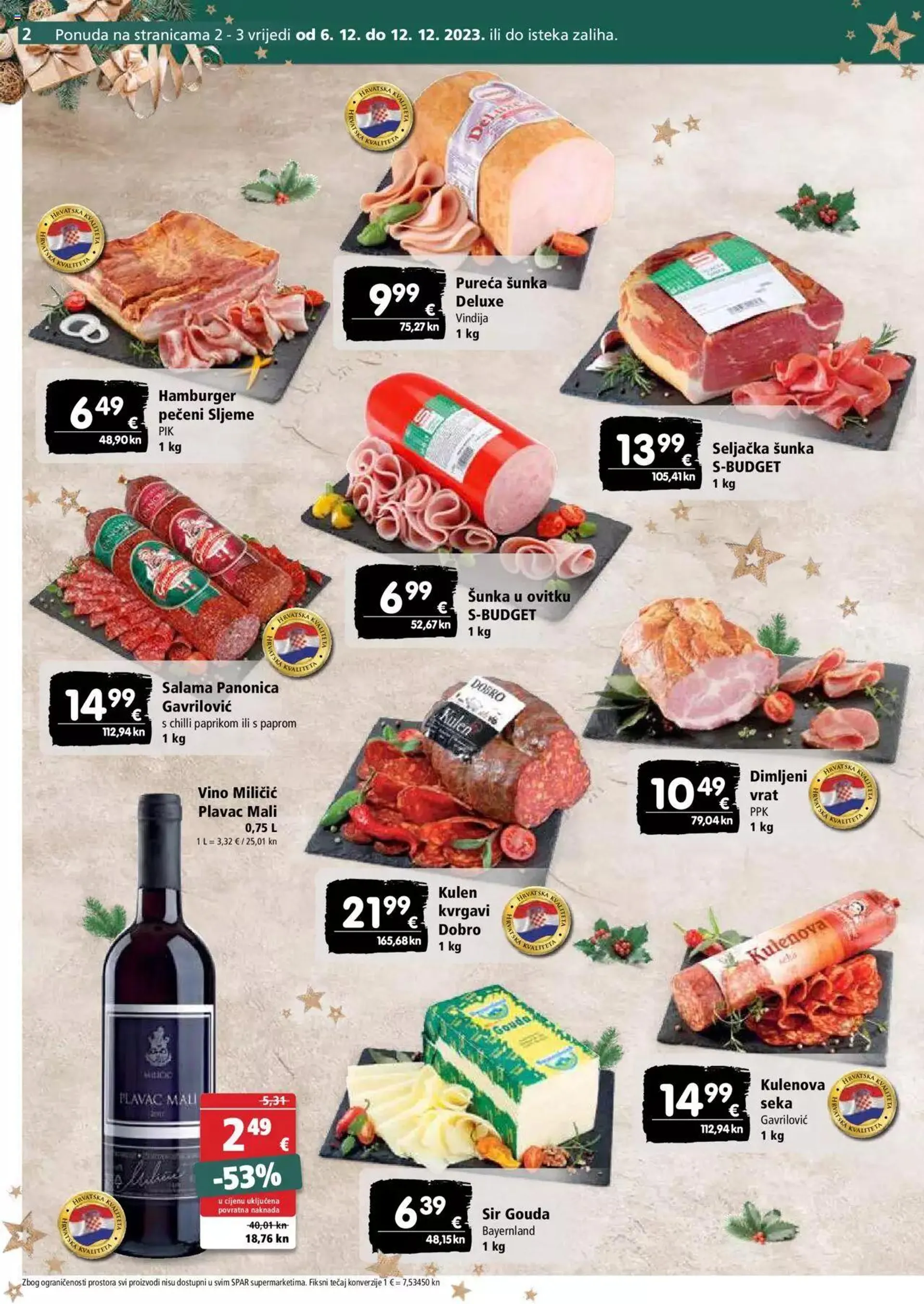 Katalog Katalog Spar od 6. prosinca do 12. prosinca 2023. - Pregled Stranica 2