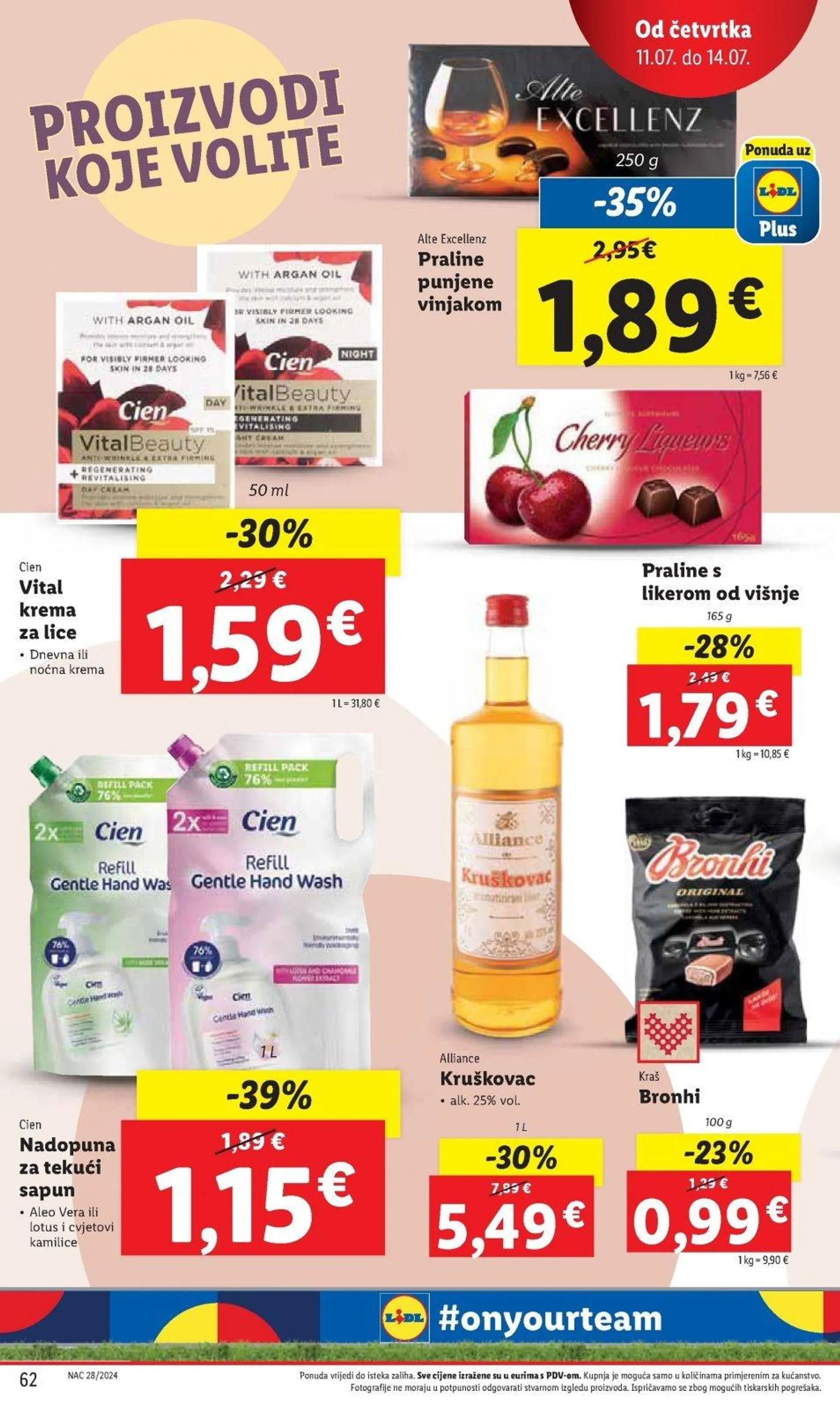 Katalog Lidl katalog do 14.07.2024 od 4. srpnja do 14. srpnja 2024. - Pregled Stranica 62