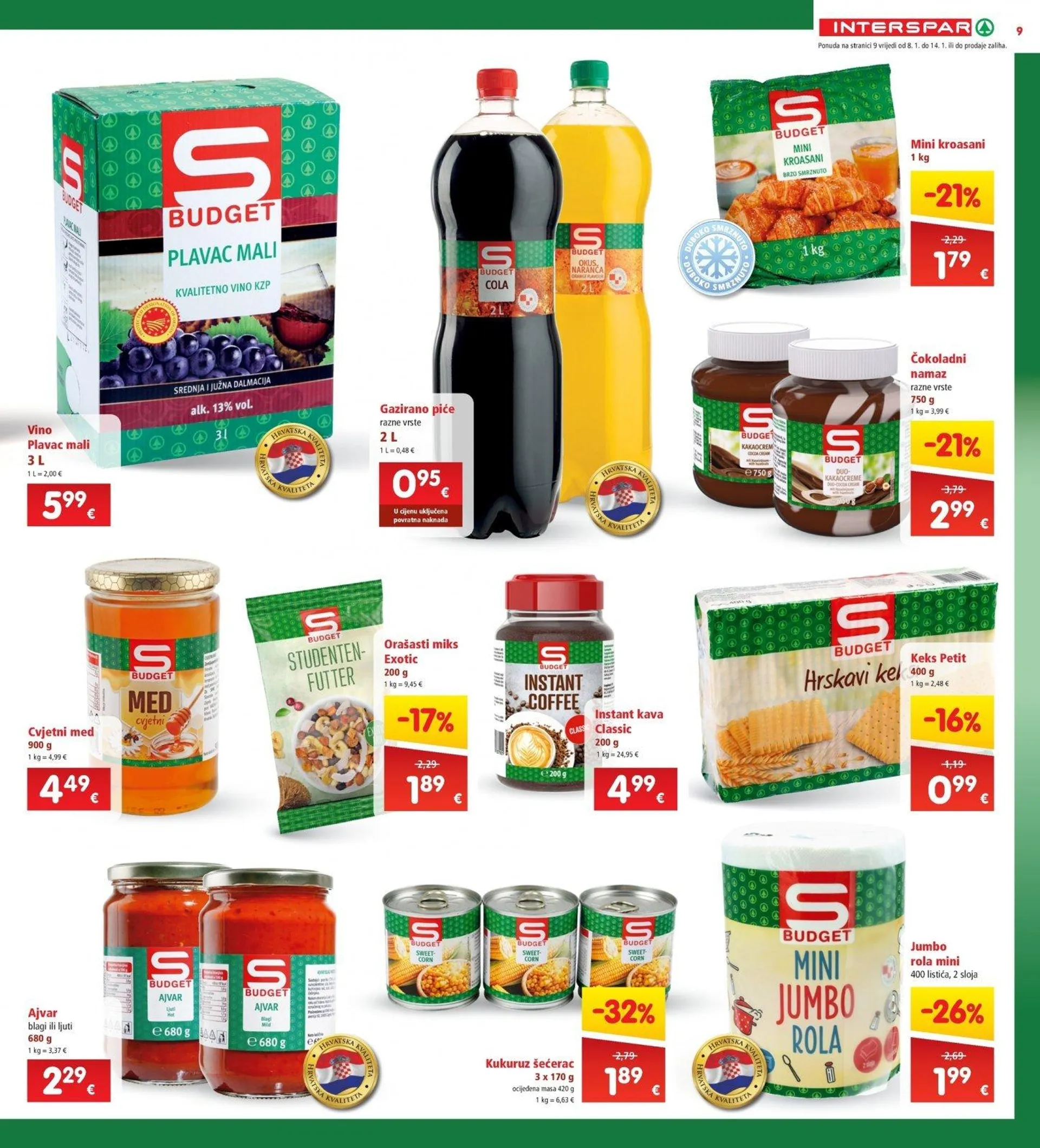 Katalog Interspar katalog do 14.01.2025 od 8. siječnja do 14. siječnja 2025. - Pregled Stranica 9