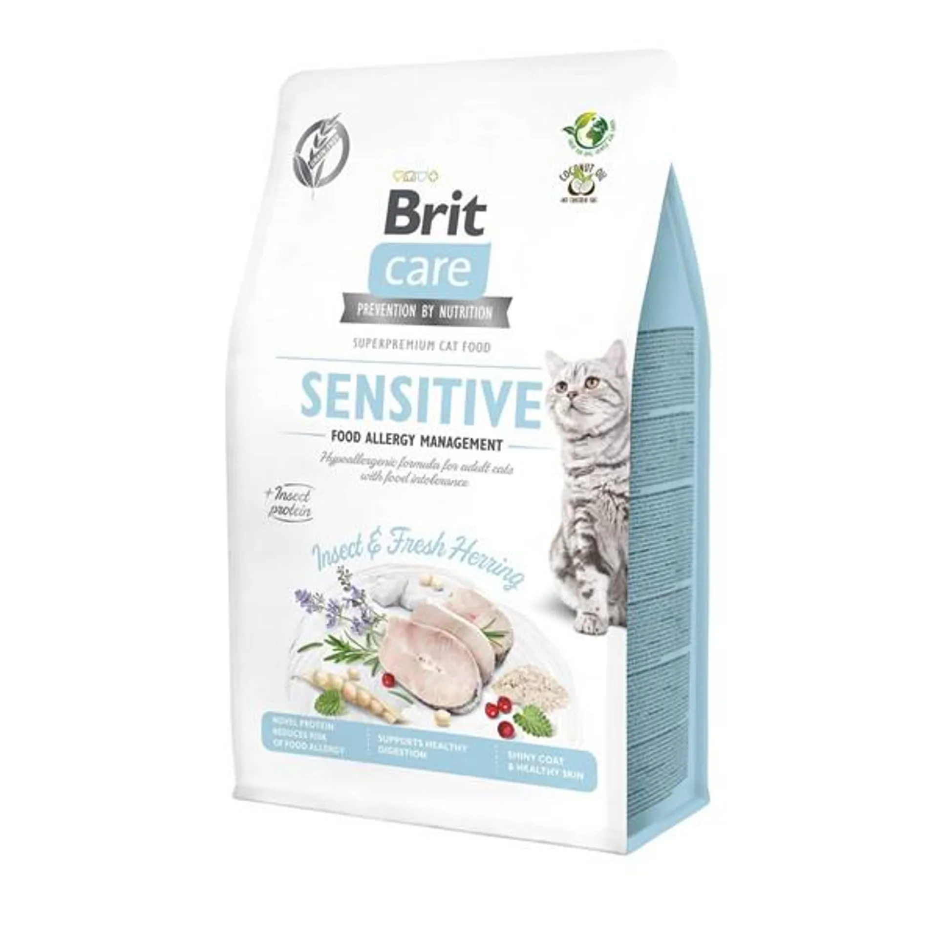 BRIT CARE Cat Sensitive Food Allergy management, bez žitarica