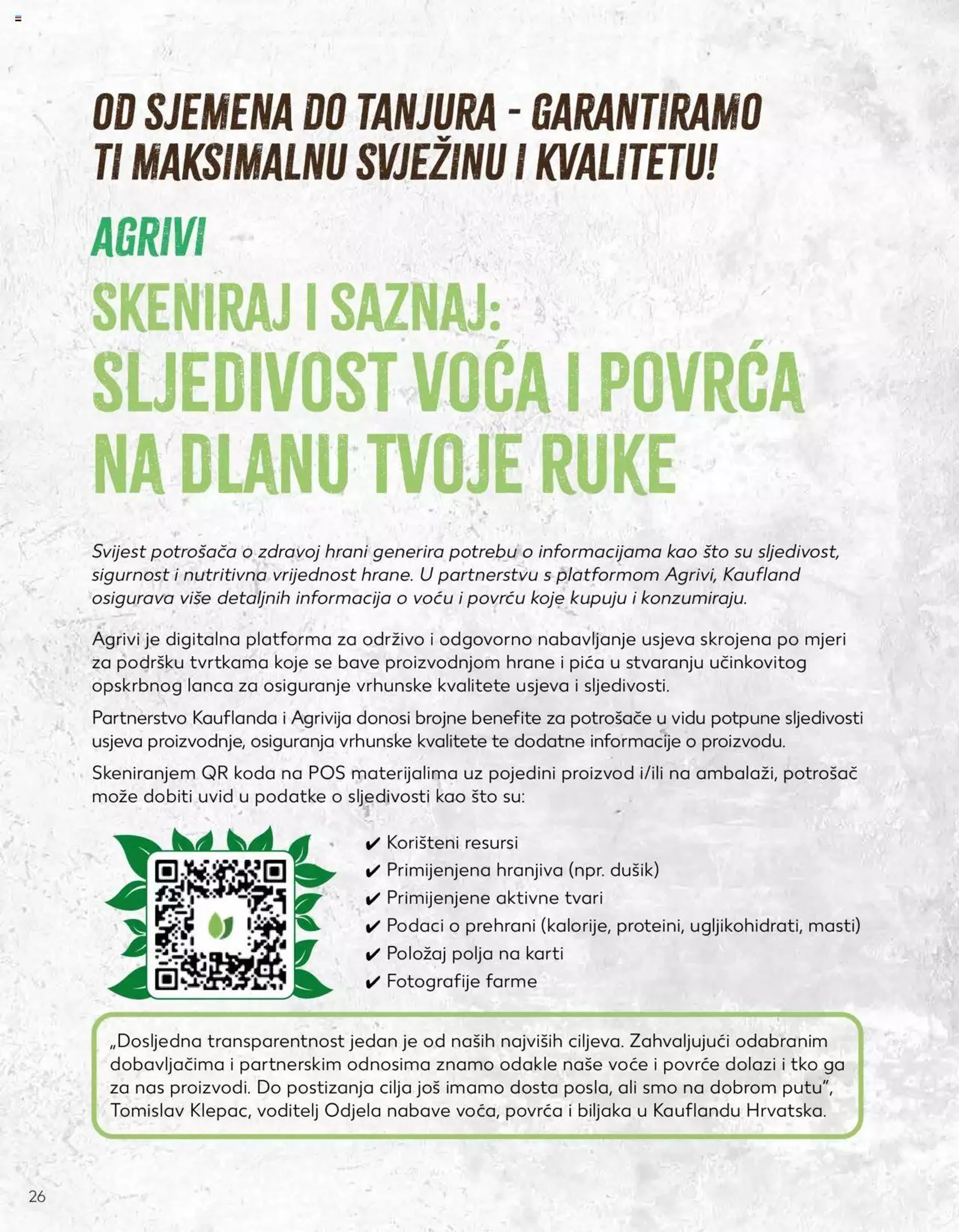 Katalog Katalog Voće i povrće Kaufland od 23. siječnja do 31. prosinca 2024. - Pregled Stranica 26