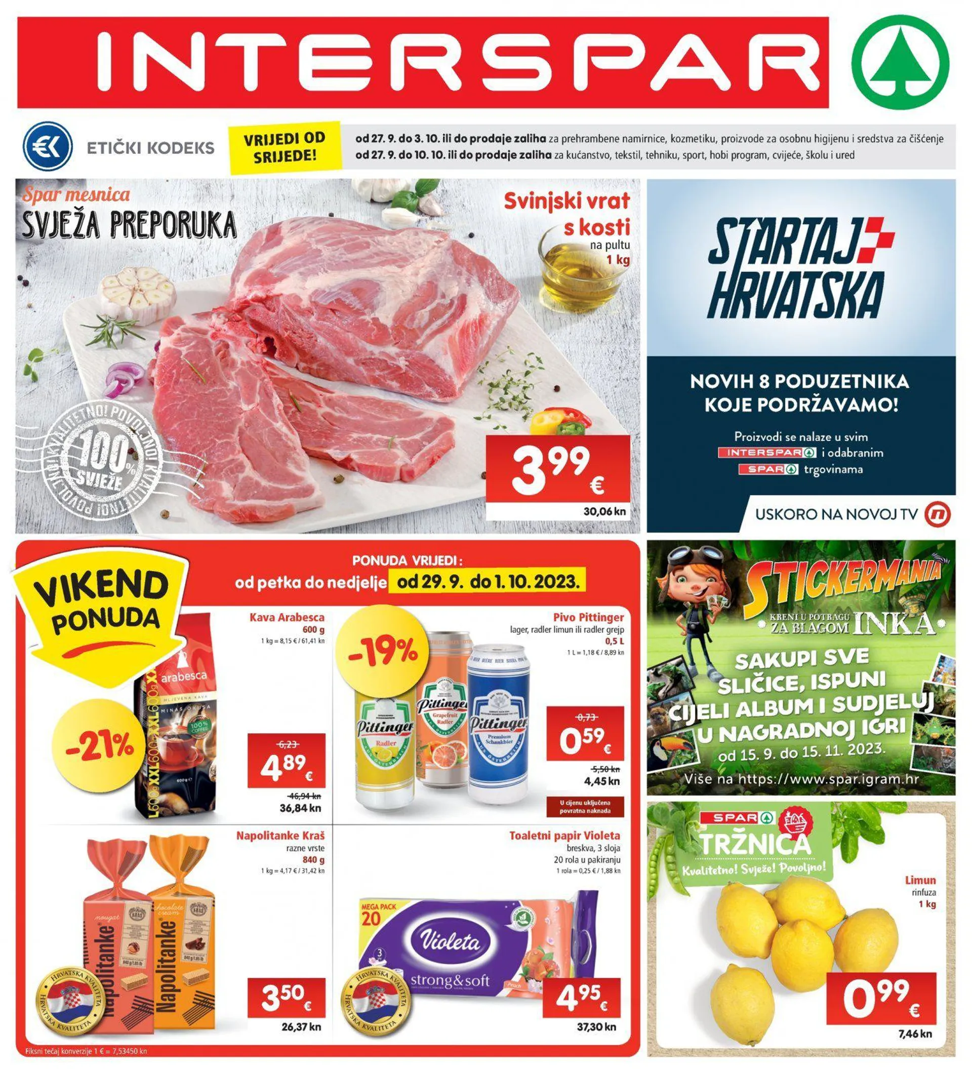 Katalog Interspar katalog do 03.10.2023 od 27. rujna do 3. listopada 2023. - Pregled Stranica 1