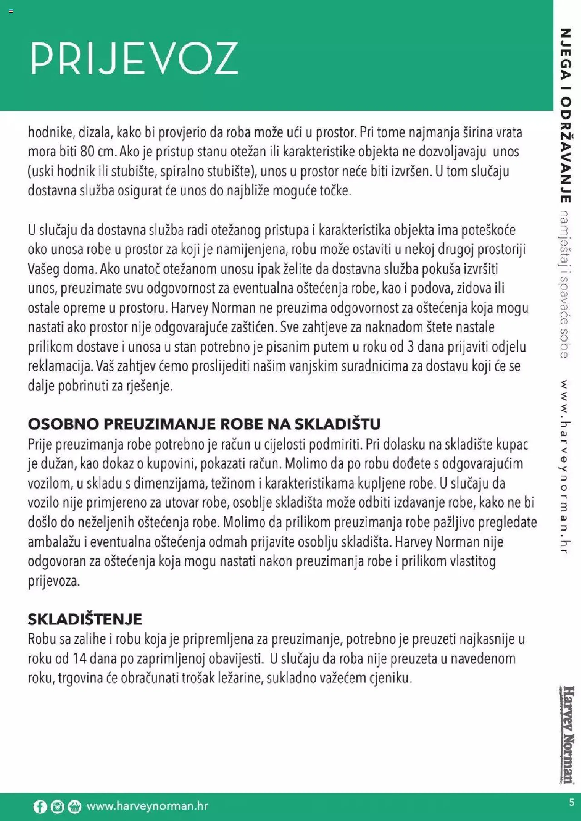 Katalog Katalog Vodič za njegu i održavanje Harvey Norman od 11. ožujka do 31. prosinca 2023. - Pregled Stranica 5