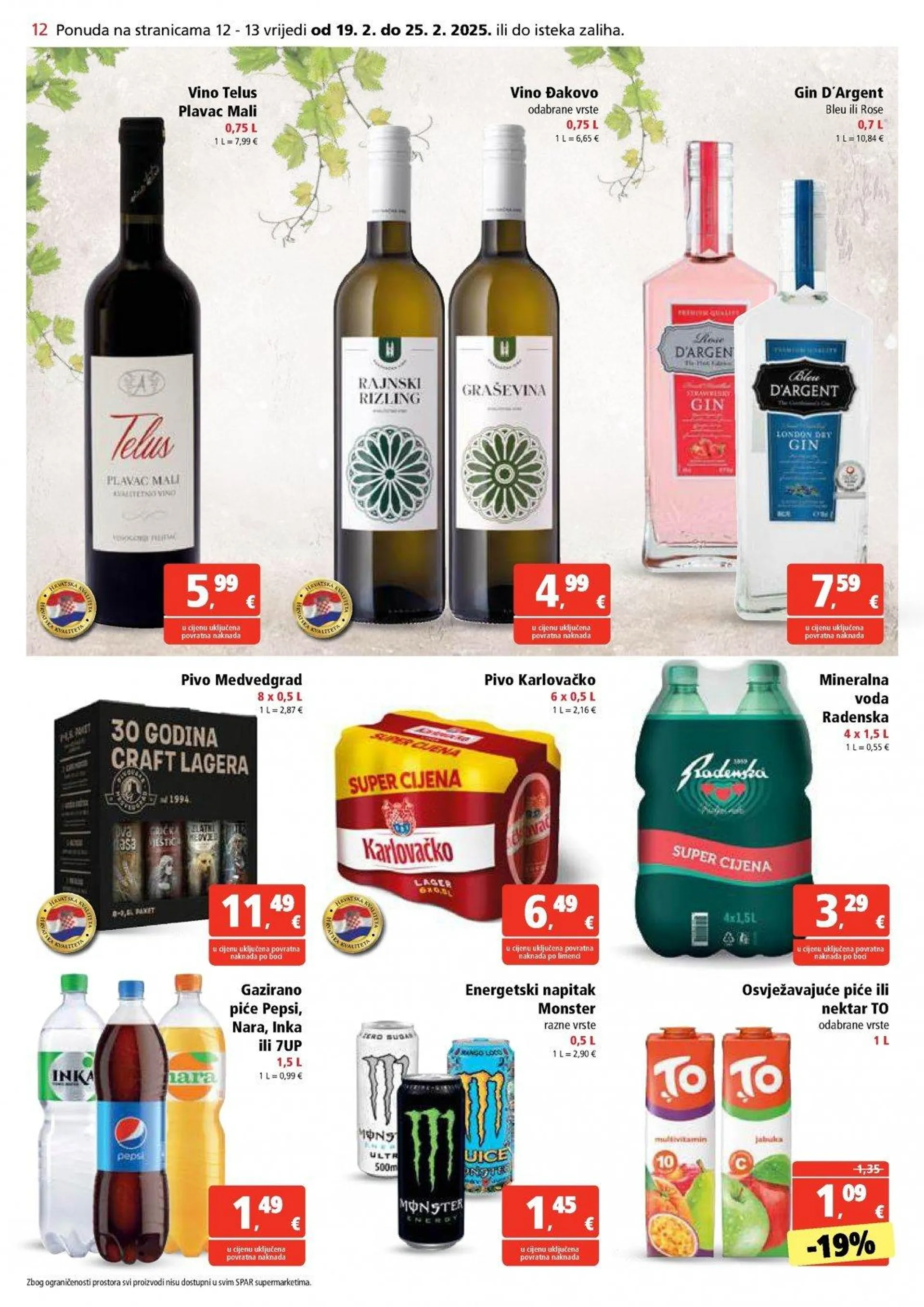 Katalog Spar katalog do 25.02.2025 od 19. veljače do 25. veljače 2025. - Pregled Stranica 12