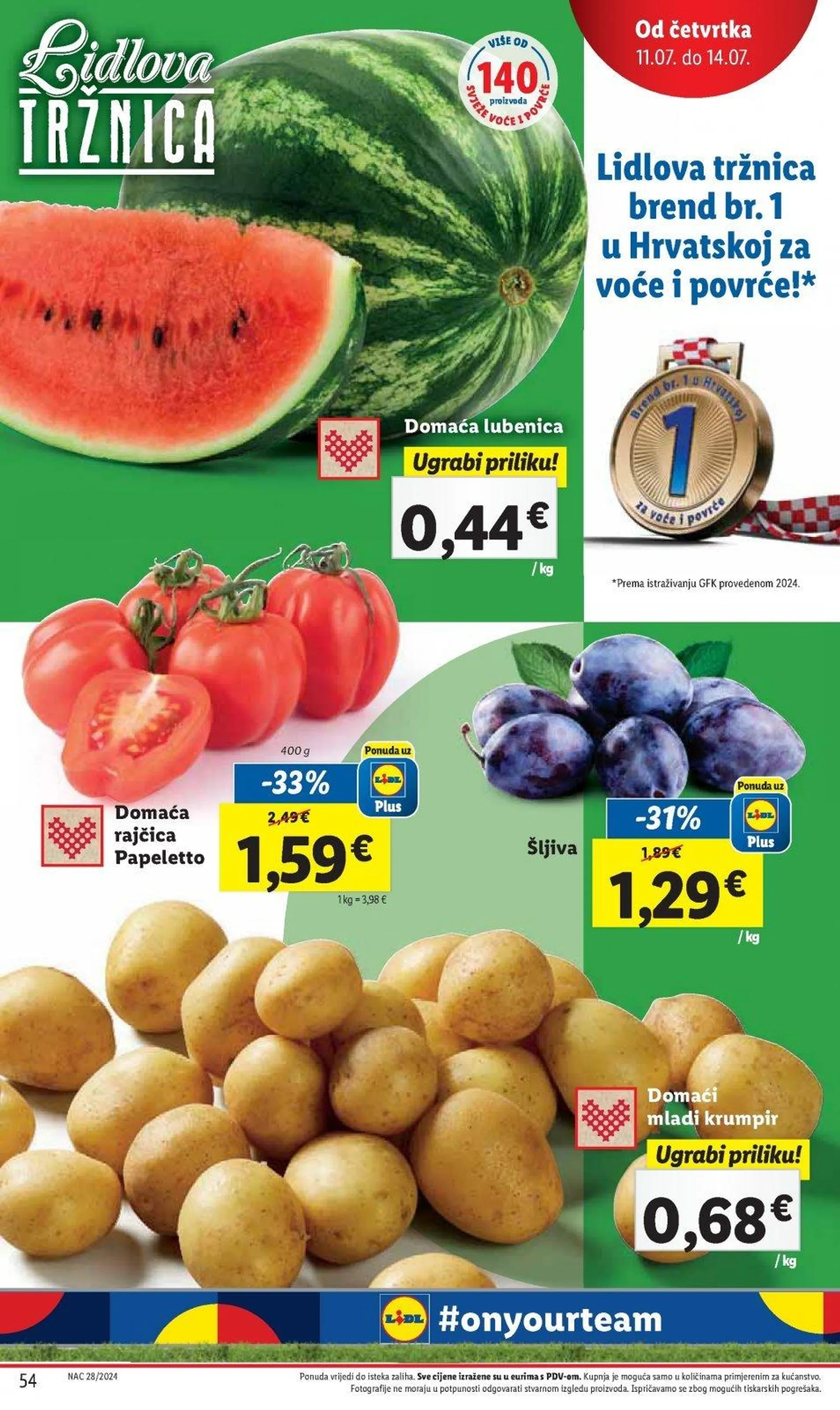 Katalog Lidl katalog do 14.07.2024 od 4. srpnja do 14. srpnja 2024. - Pregled Stranica 54