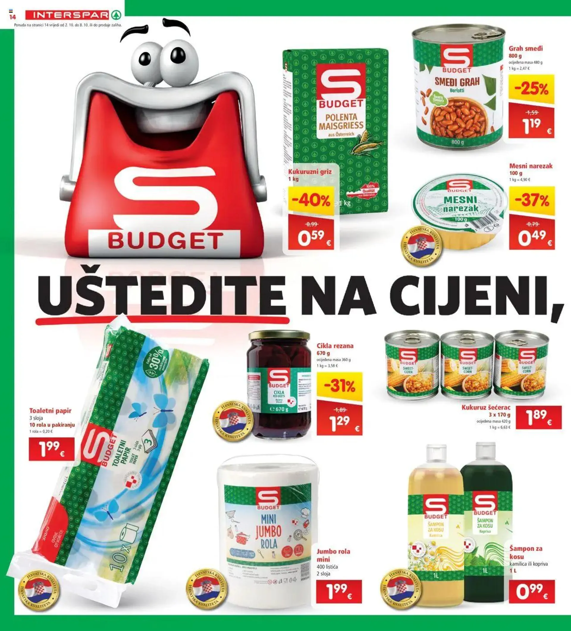 Katalog Katalog Interspar od 2. listopada do 8. listopada 2024. - Pregled Stranica 14