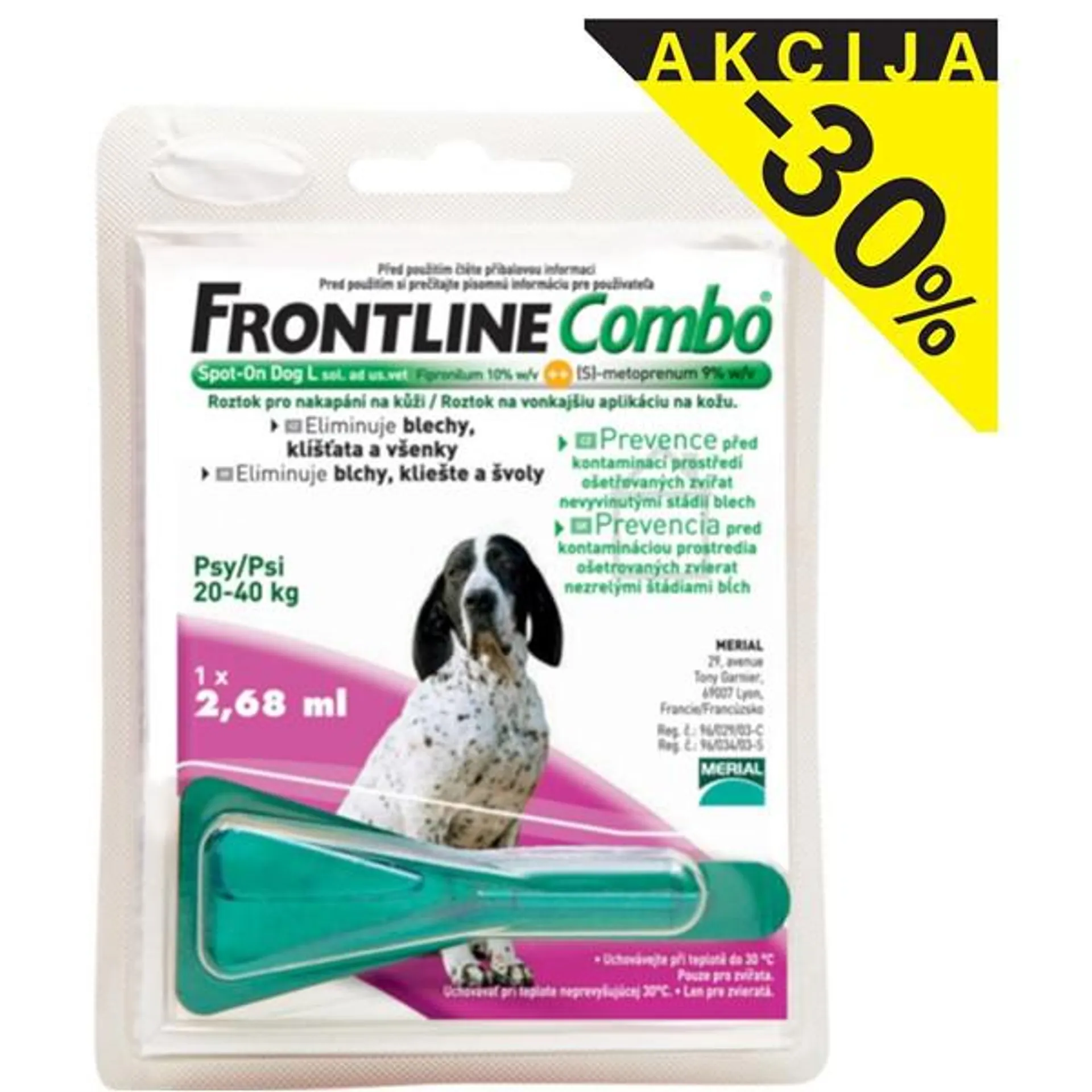 FRONTLINE® (Boehringer) Combo ampula za pse 20-40kg, 1x2,68ml, - 30%