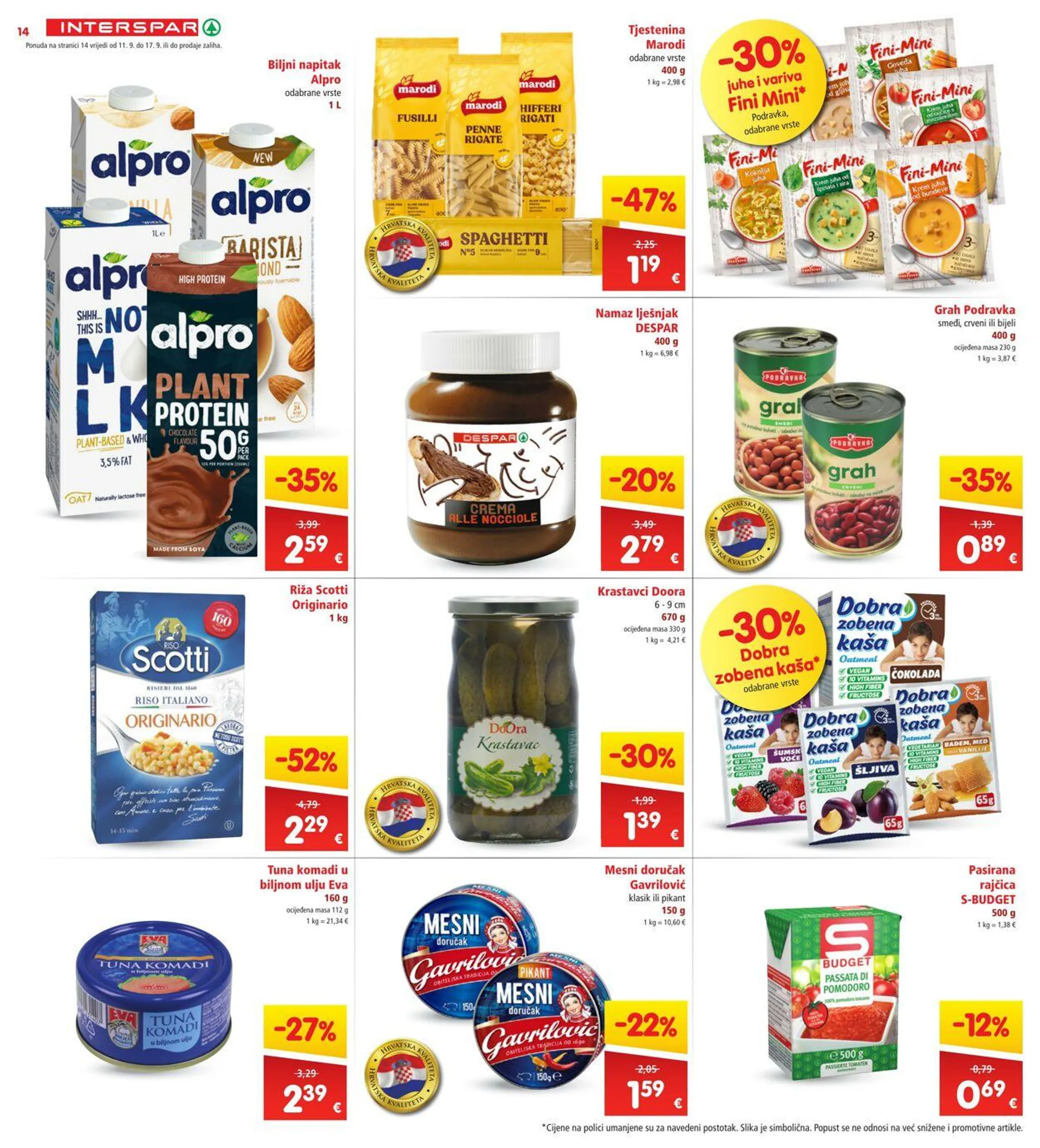 Katalog Spar od 11. rujna do 18. rujna 2024. - Pregled Stranica 14