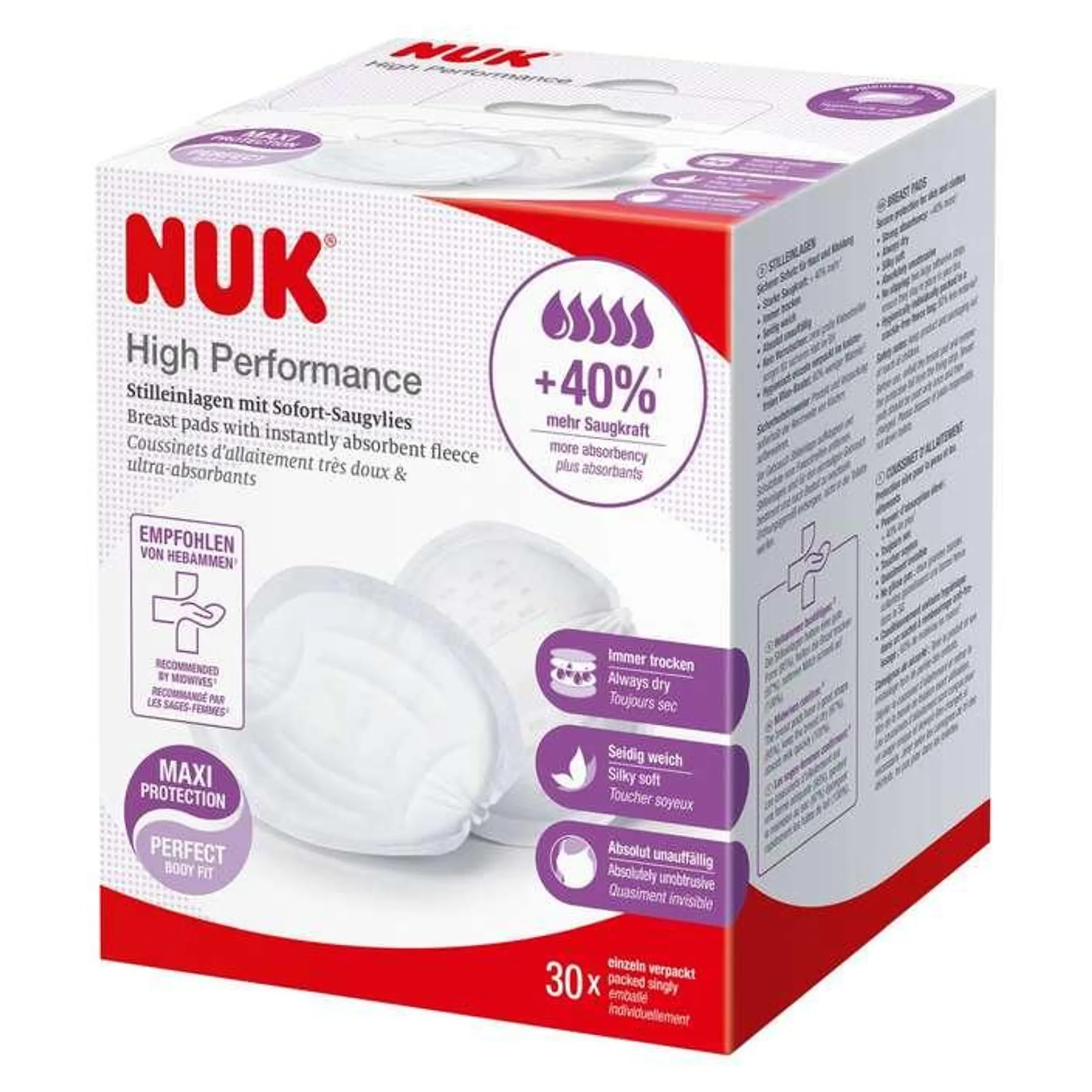 NUK blazinice za prsa 30/1 multicolor