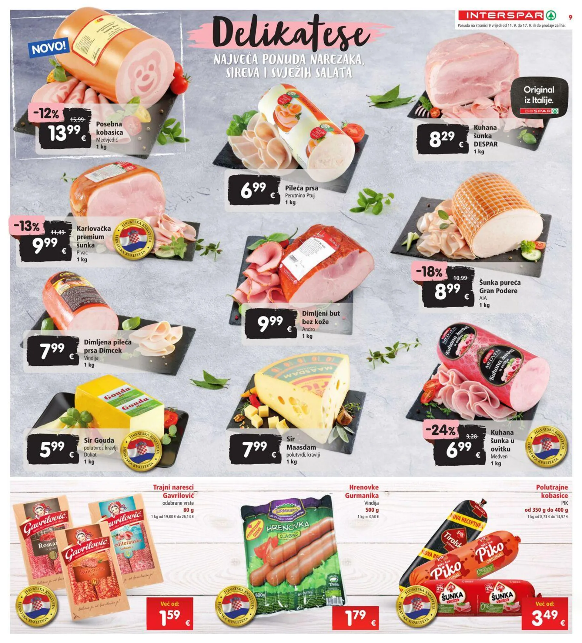 Katalog Spar od 11. rujna do 18. rujna 2024. - Pregled Stranica 9