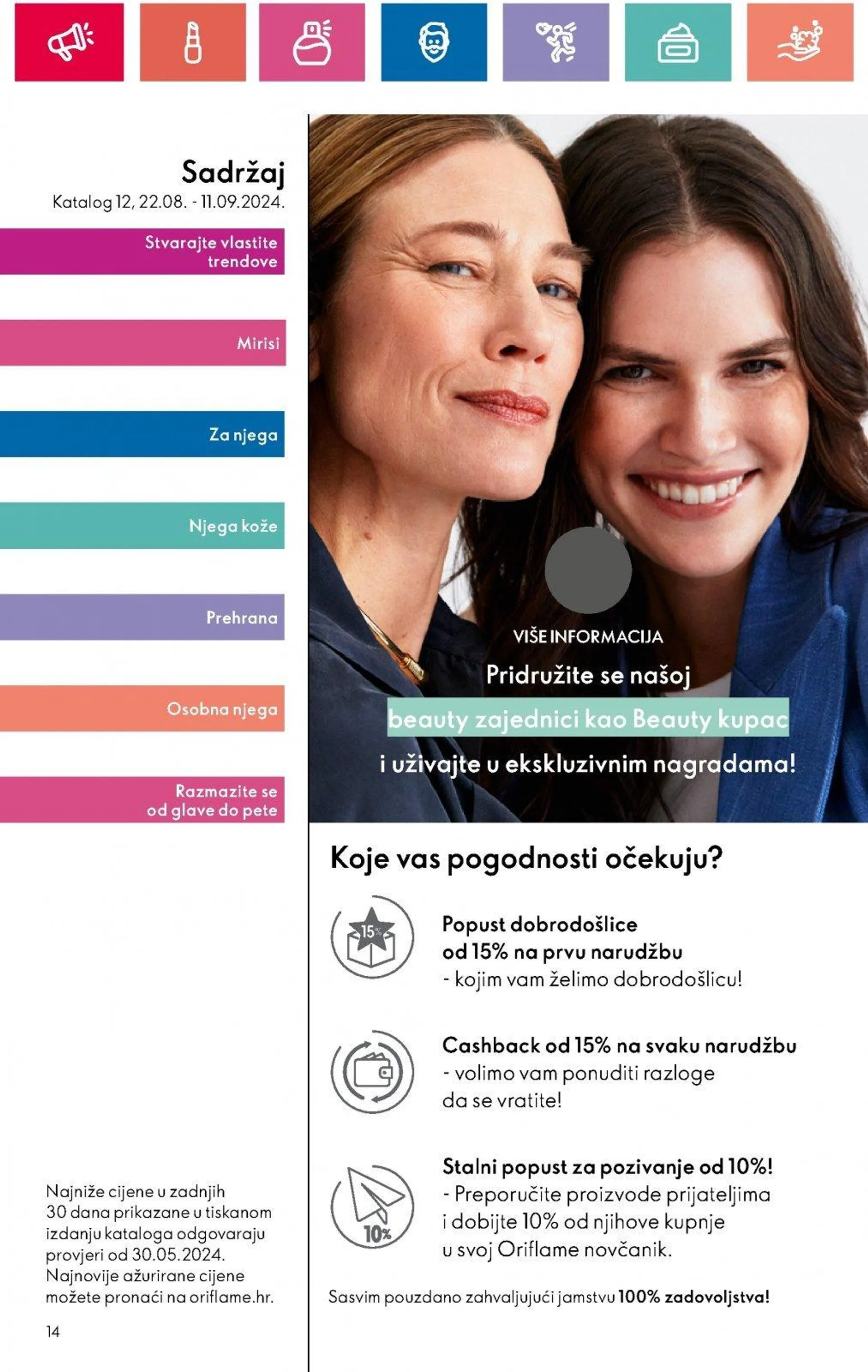 Katalog Oriflame katalog do 11.09.2024 od 29. kolovoza do 11. rujna 2024. - Pregled Stranica 14