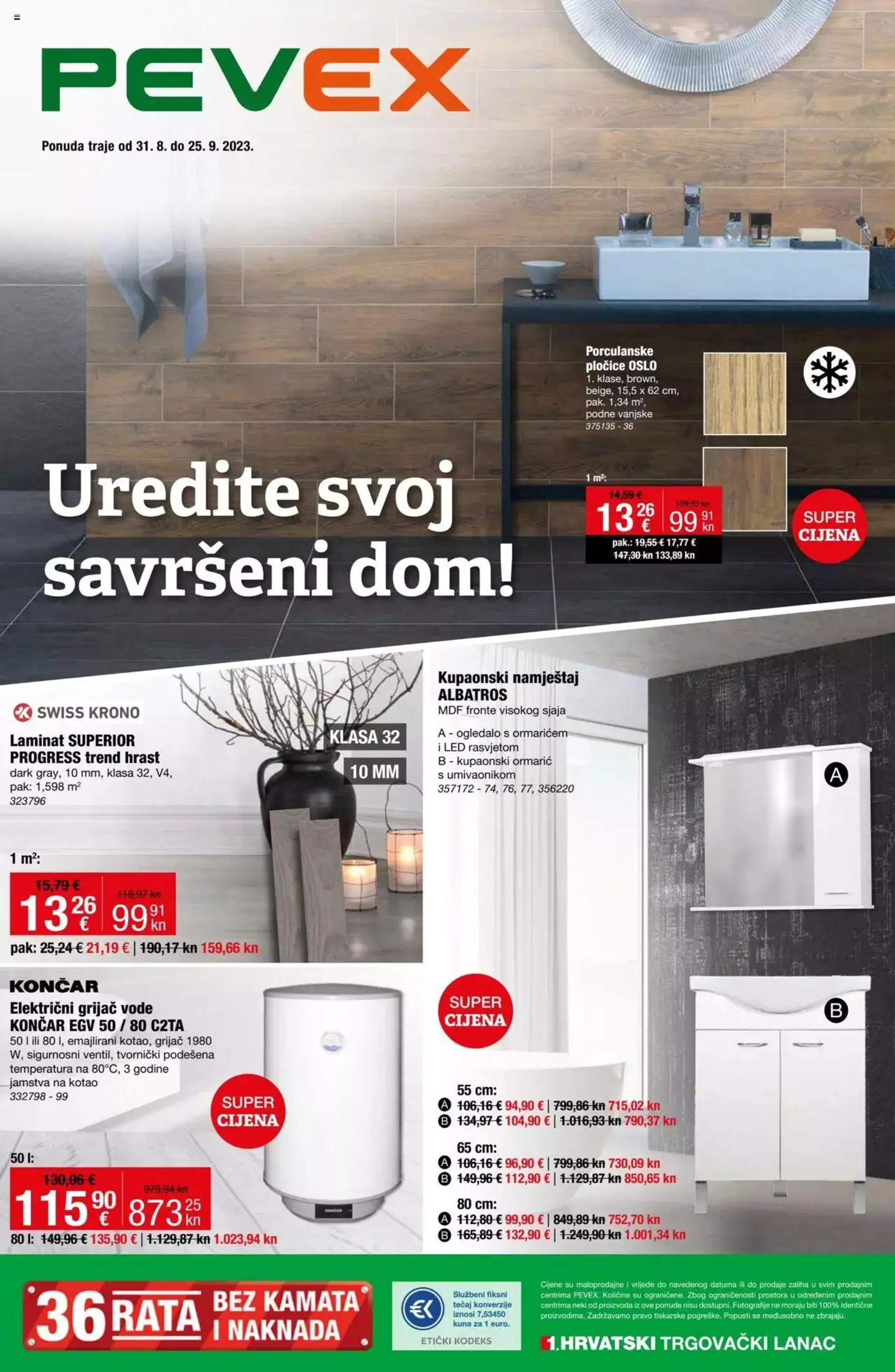 Katalog Uredite svoj savršeni dom Pevex od 31. kolovoza do 25. rujna 2023. - Pregled Stranica 1
