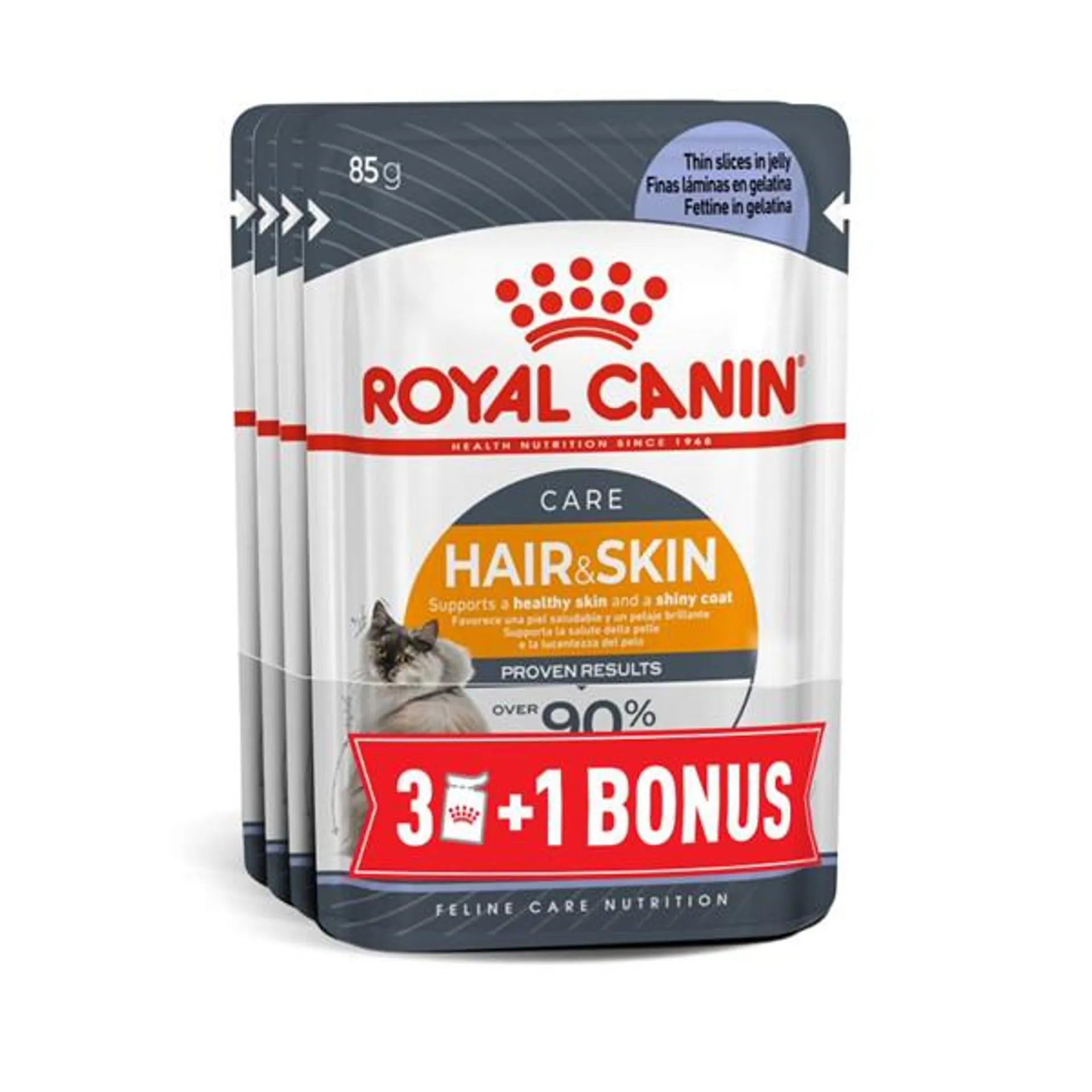 ROYAL CANIN vrećica za mačke FHN Intense Beauty u želeu 85g, 3+1 BONUS