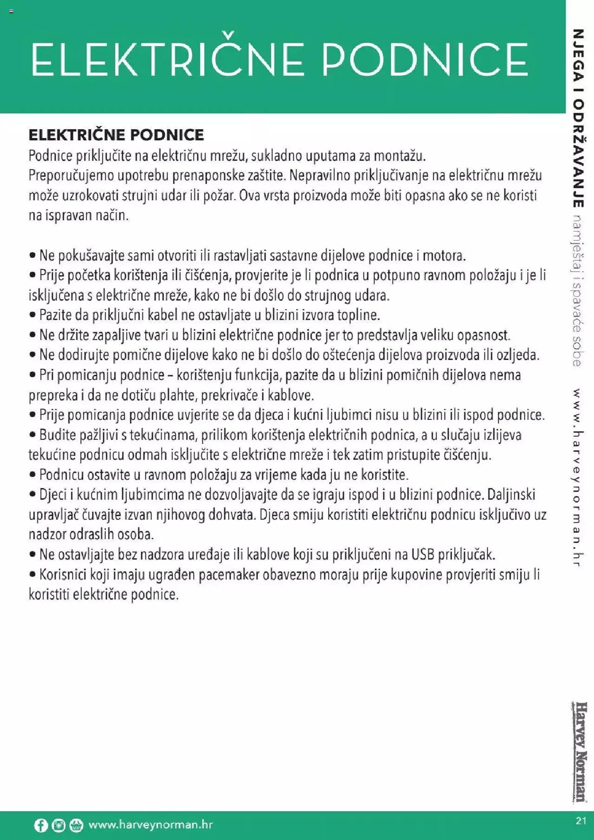 Katalog Vodič za njegu i održavanje Harvey Norman od 11. ožujka do 31. prosinca 2023. - Pregled Stranica 21