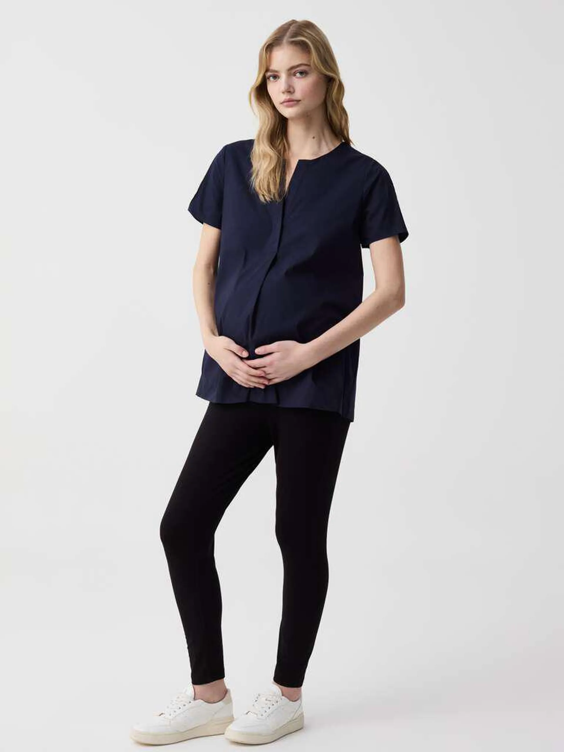 Black Maternity leggings in FSC® viscose
