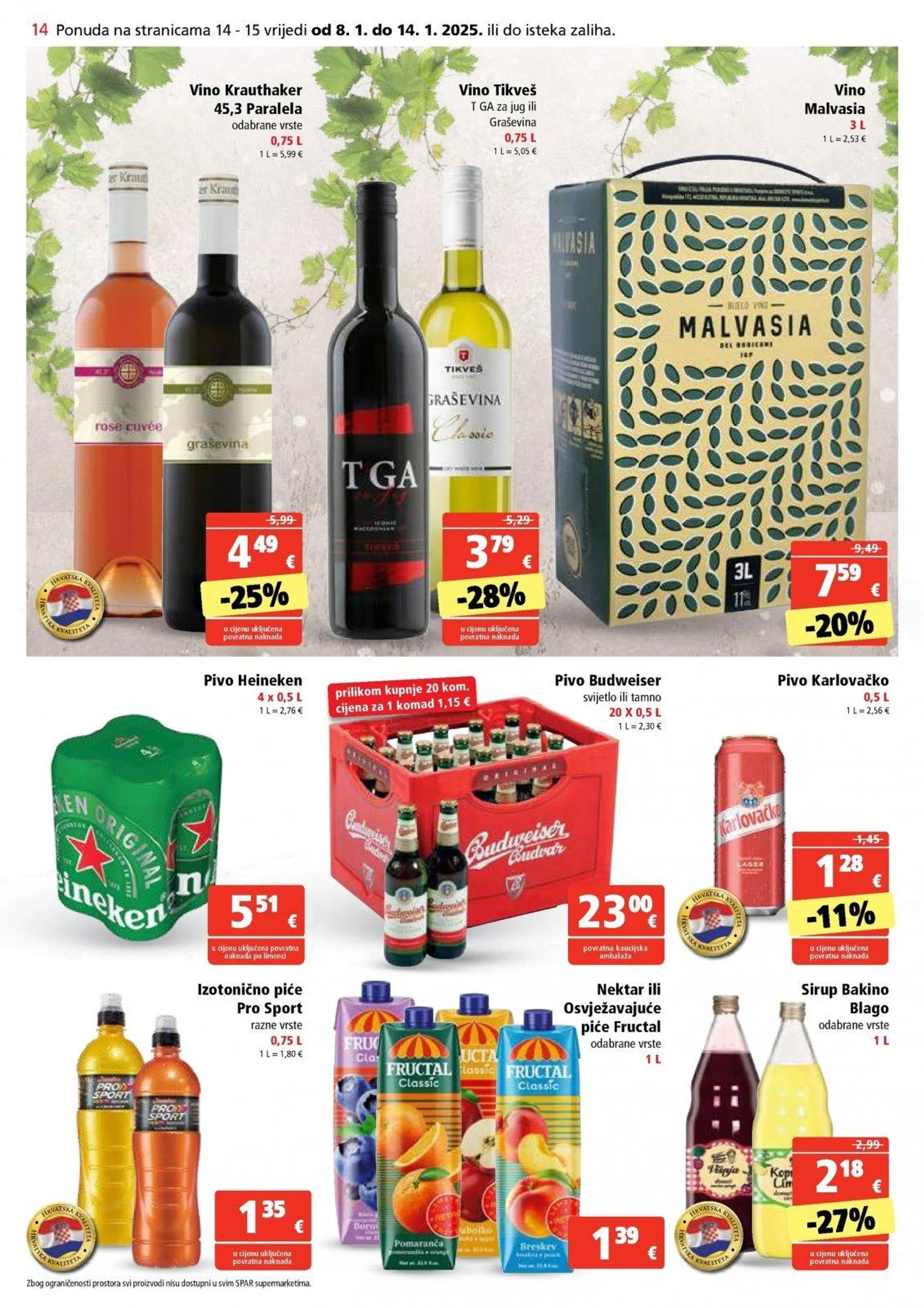 Katalog Spar katalog do 14.01.2025 od 8. siječnja do 14. siječnja 2025. - Pregled Stranica 14