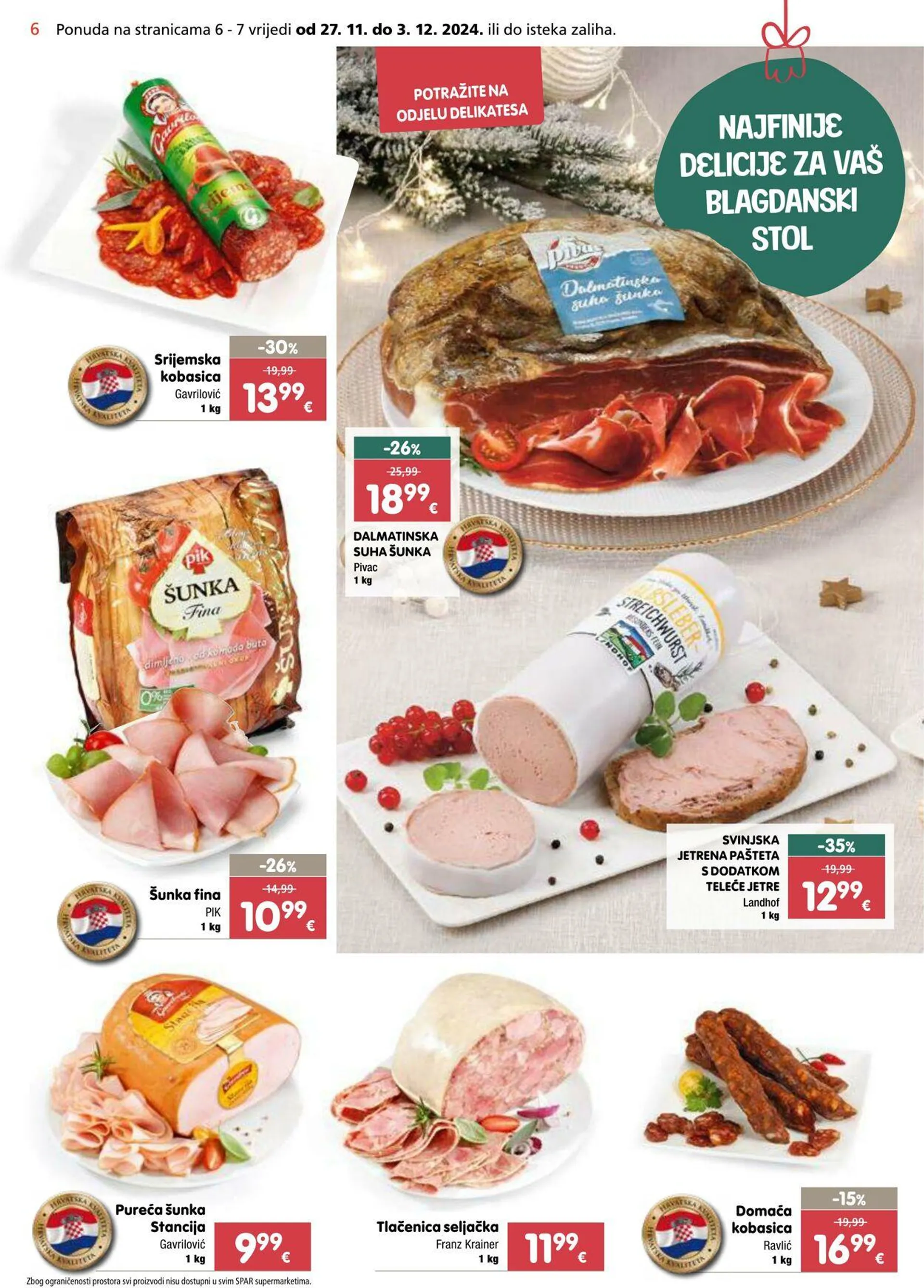 Katalog Spar od 27. studenoga do 3. prosinca 2024. - Pregled Stranica 6