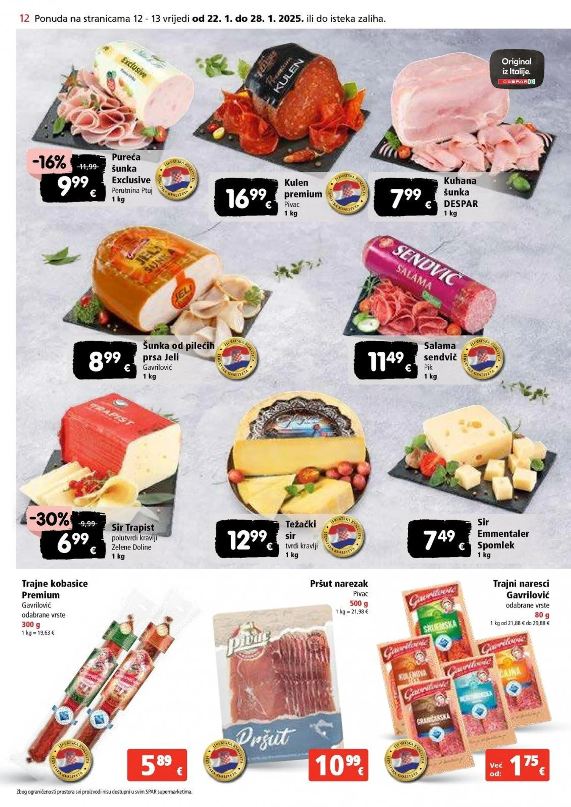 Katalog Spar katalog do 28.01.2025 od 22. siječnja do 28. siječnja 2025. - Pregled Stranica 12