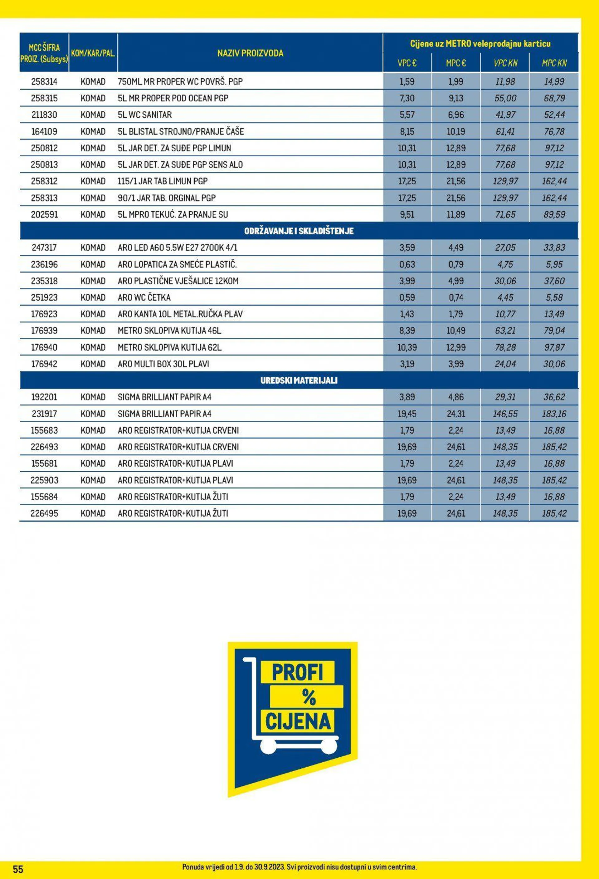 Katalog Metro katalog do 30.09.2023 od 14. rujna do 30. rujna 2023. - Pregled Stranica 55