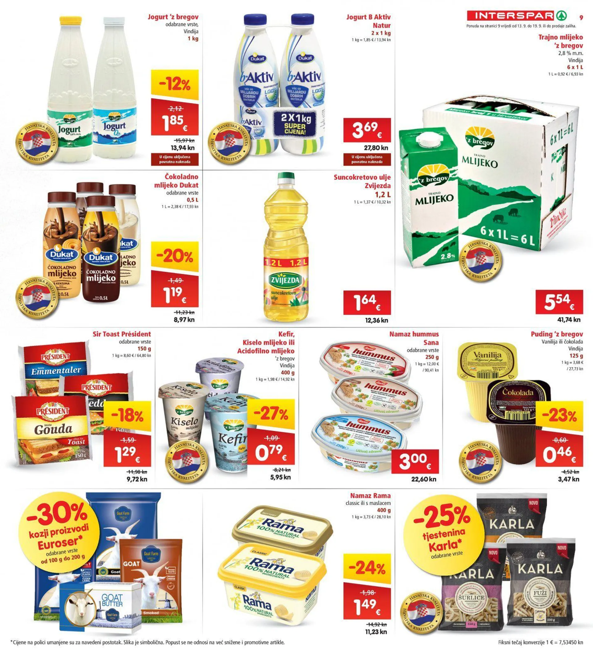 Katalog Interspar katalog do 19.09.2023 od 13. rujna do 19. rujna 2023. - Pregled Stranica 9