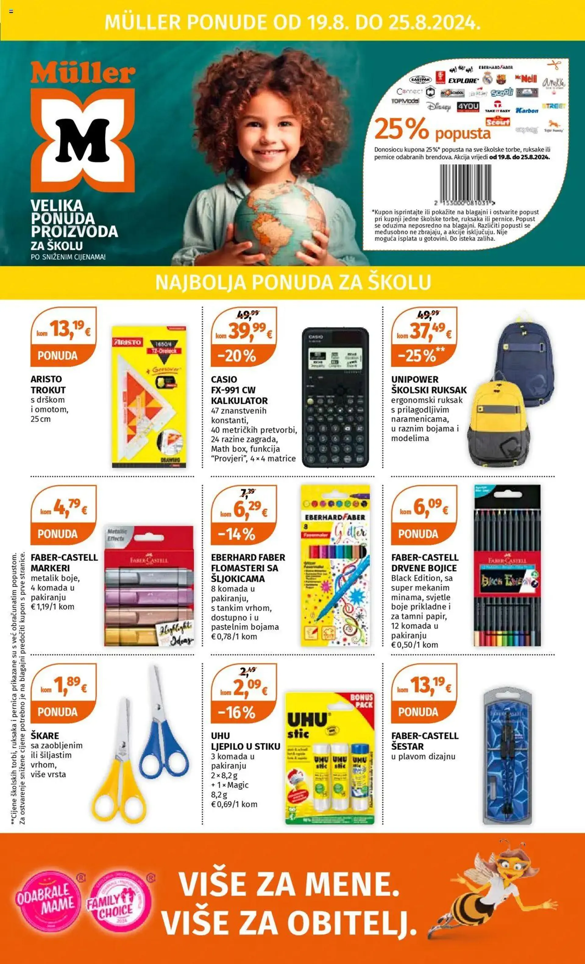 Katalog Katalog Müller od 19. kolovoza do 25. kolovoza 2024. - Pregled Stranica 1