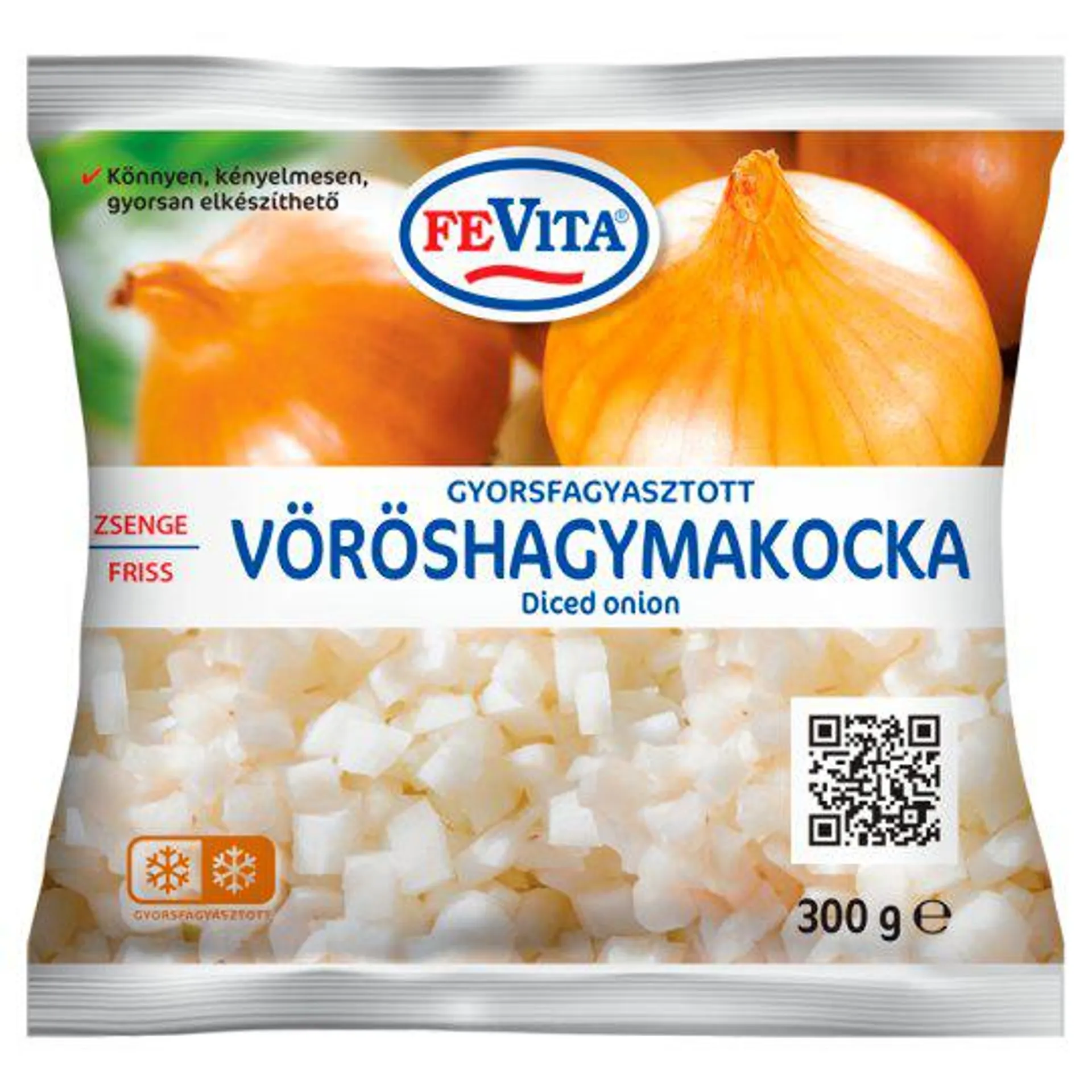 FeVita gyorsfagyasztott zsenge friss vöröshagymakocka 300 g