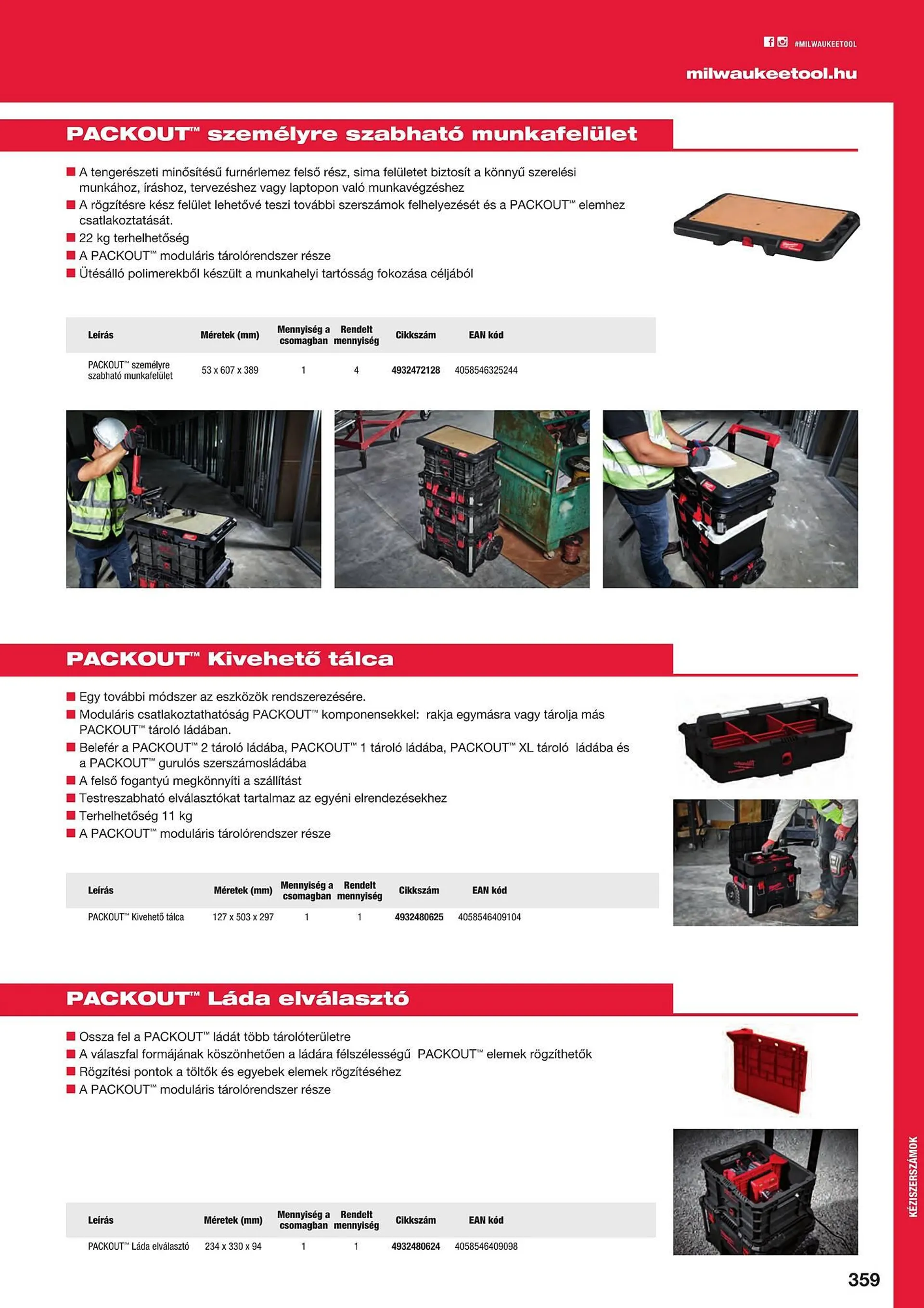 Katalógus Milwaukeetool akciós újság augusztus 14.-tól december 31.-ig 2024. - Oldal 359