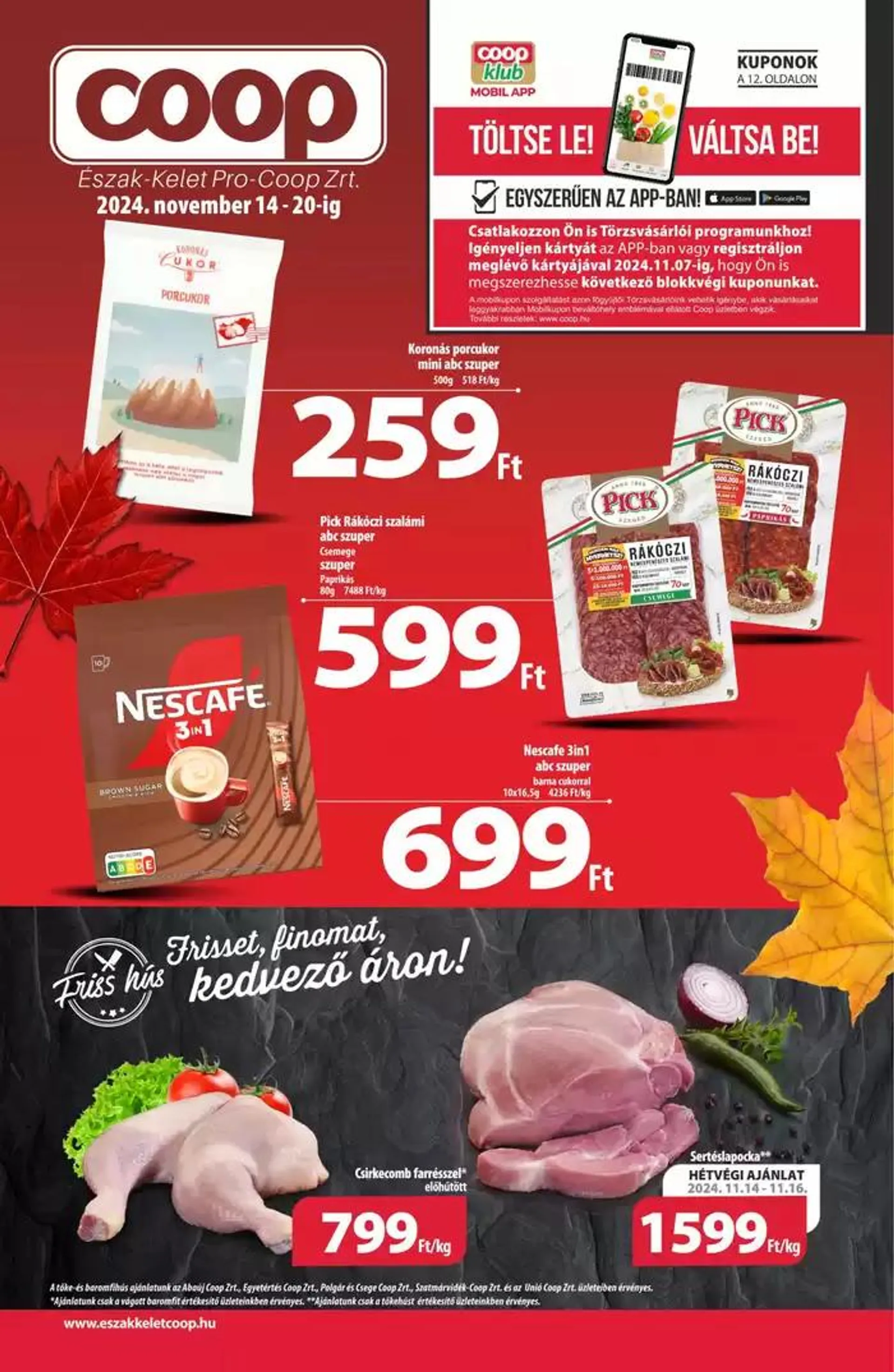 Coop regionális szórólap november 3. hét - Észak-Kelet - 1