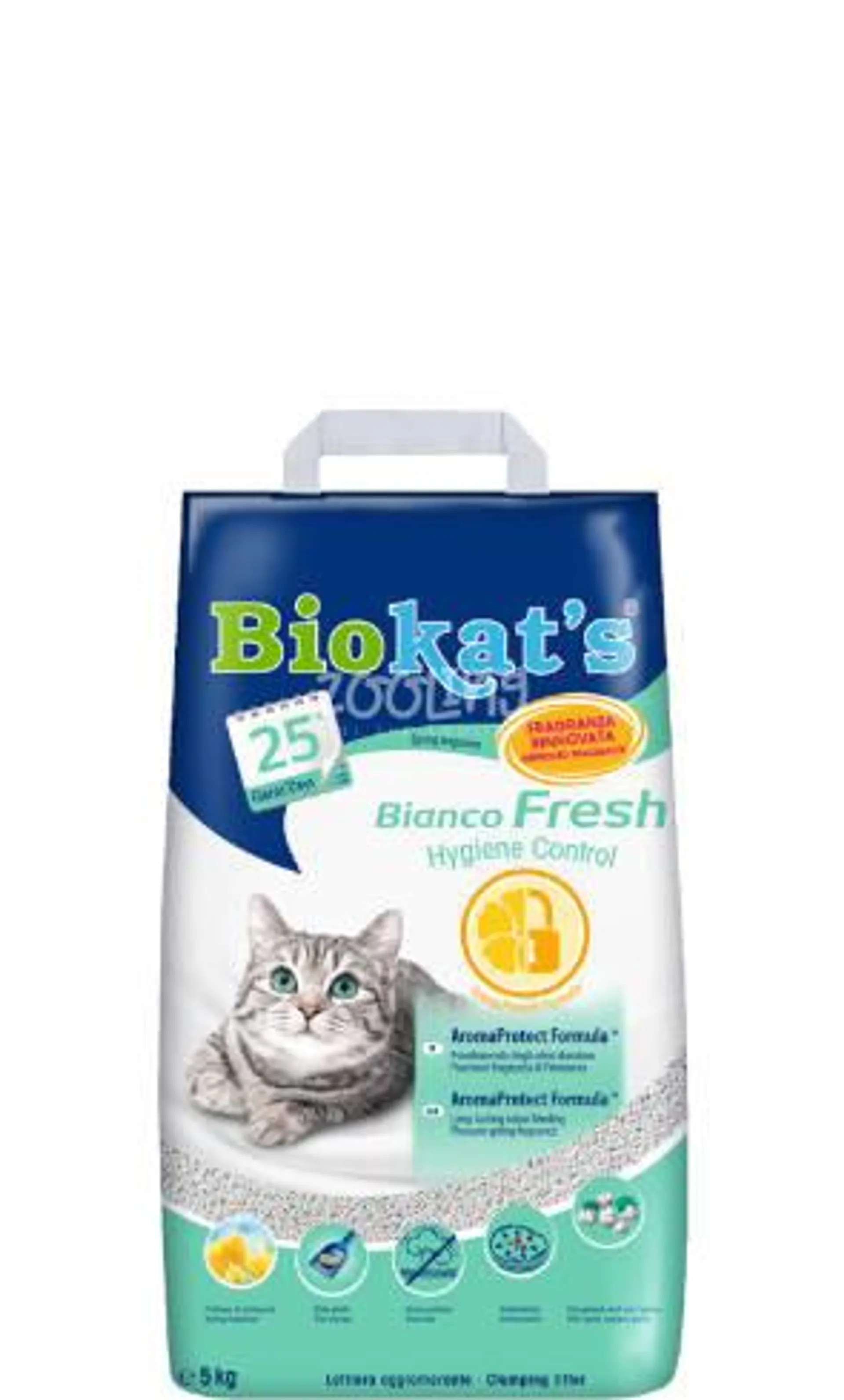 Gimpet Biokats Bianco Fresh – csomósodó macskaalom friss illattal (5kg)