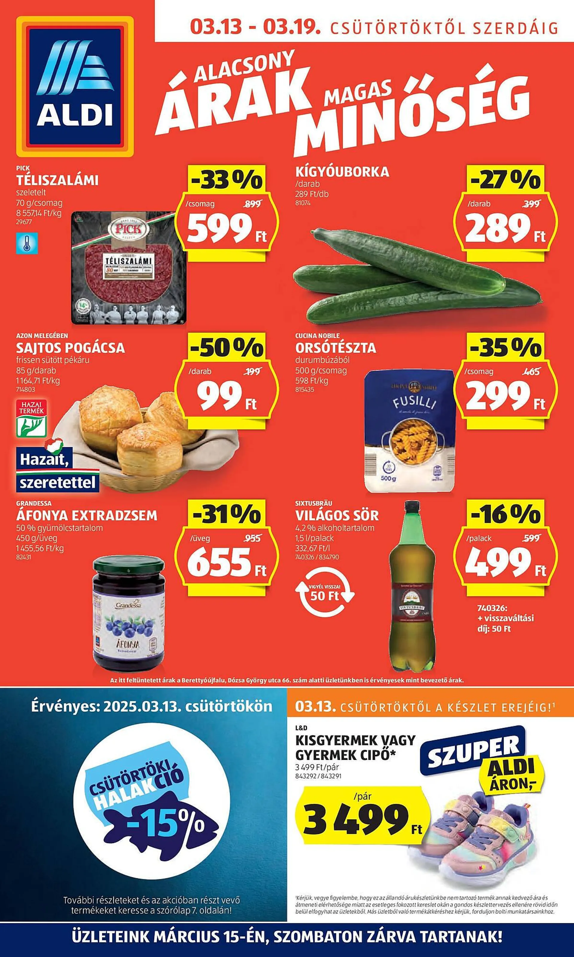 Katalógus ALDI akciós újság március 13.-tól március 19.-ig 2025. - Oldal 1