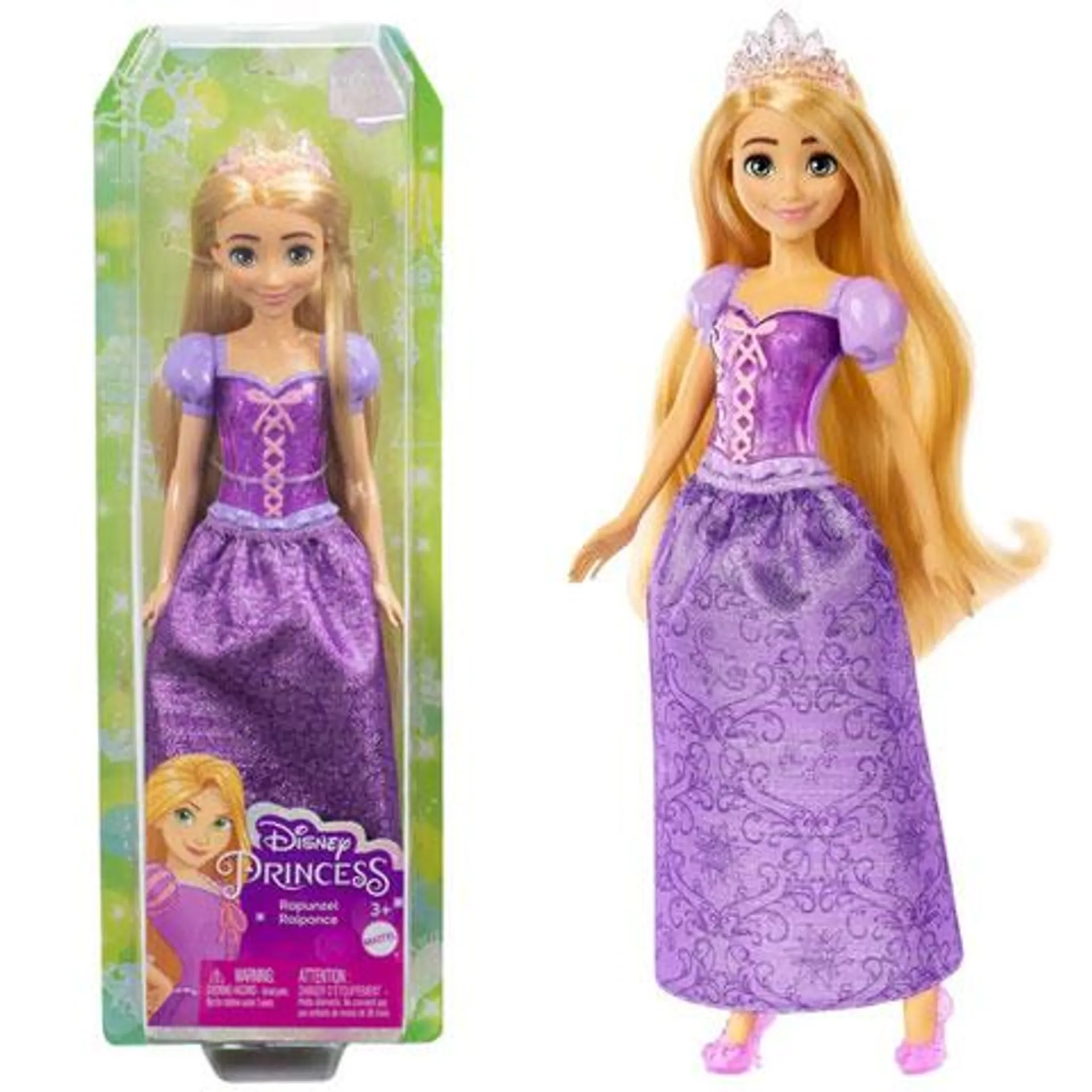 Disney Hercegnők: Csillogó Aranyhaj hercegnő baba - Mattel
