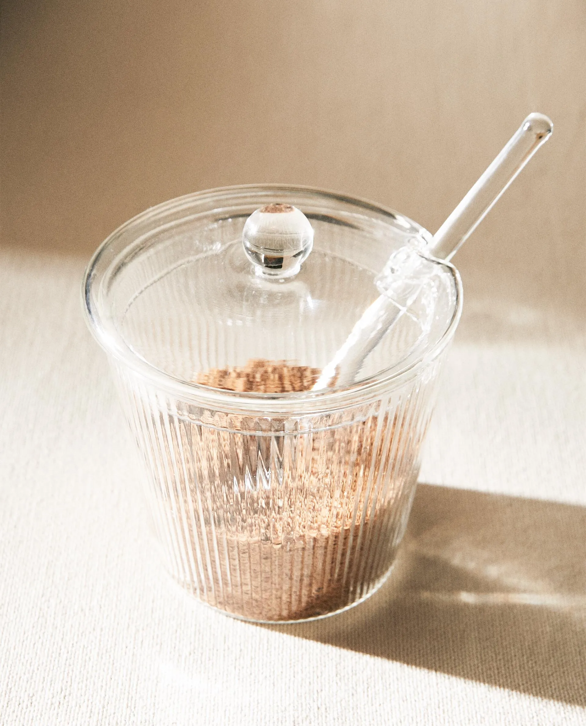 BOROSILICATE GLASS SUGAR BOWL