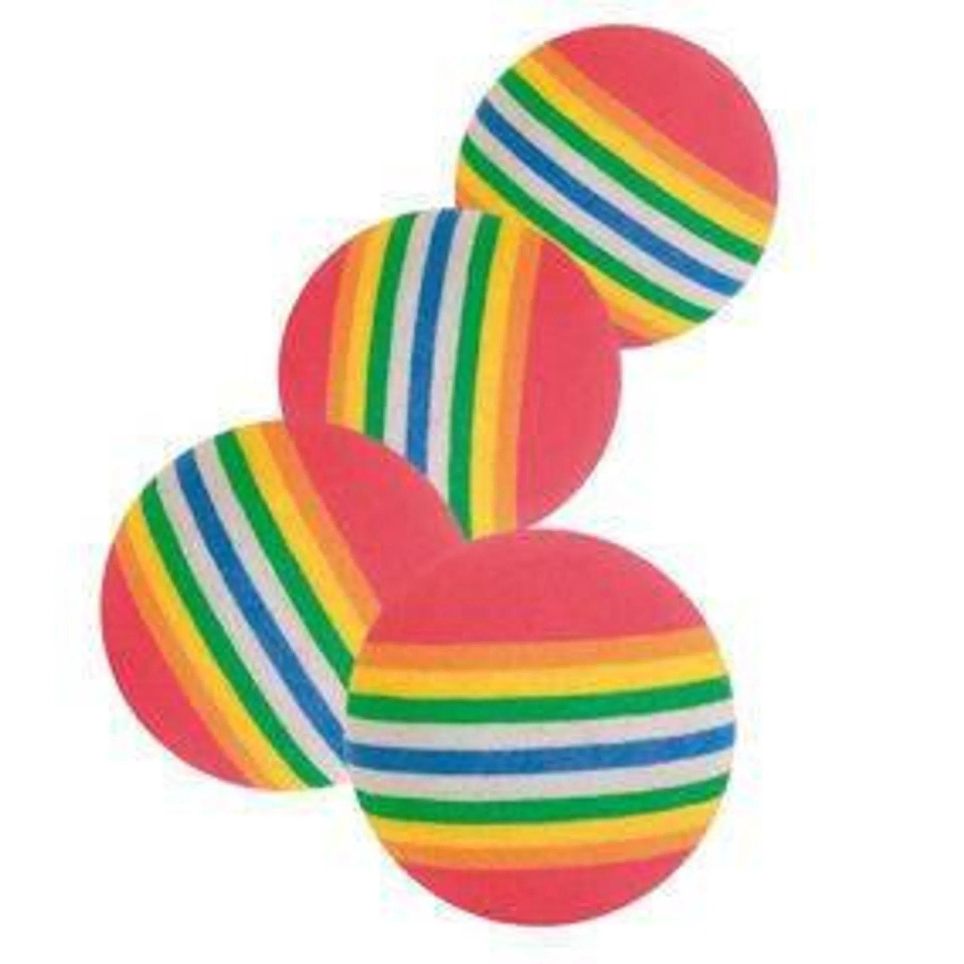 Trixie Set of Rainbow Balls – habszívacs játék (labda) macskák részére (4db/Ø4cm)